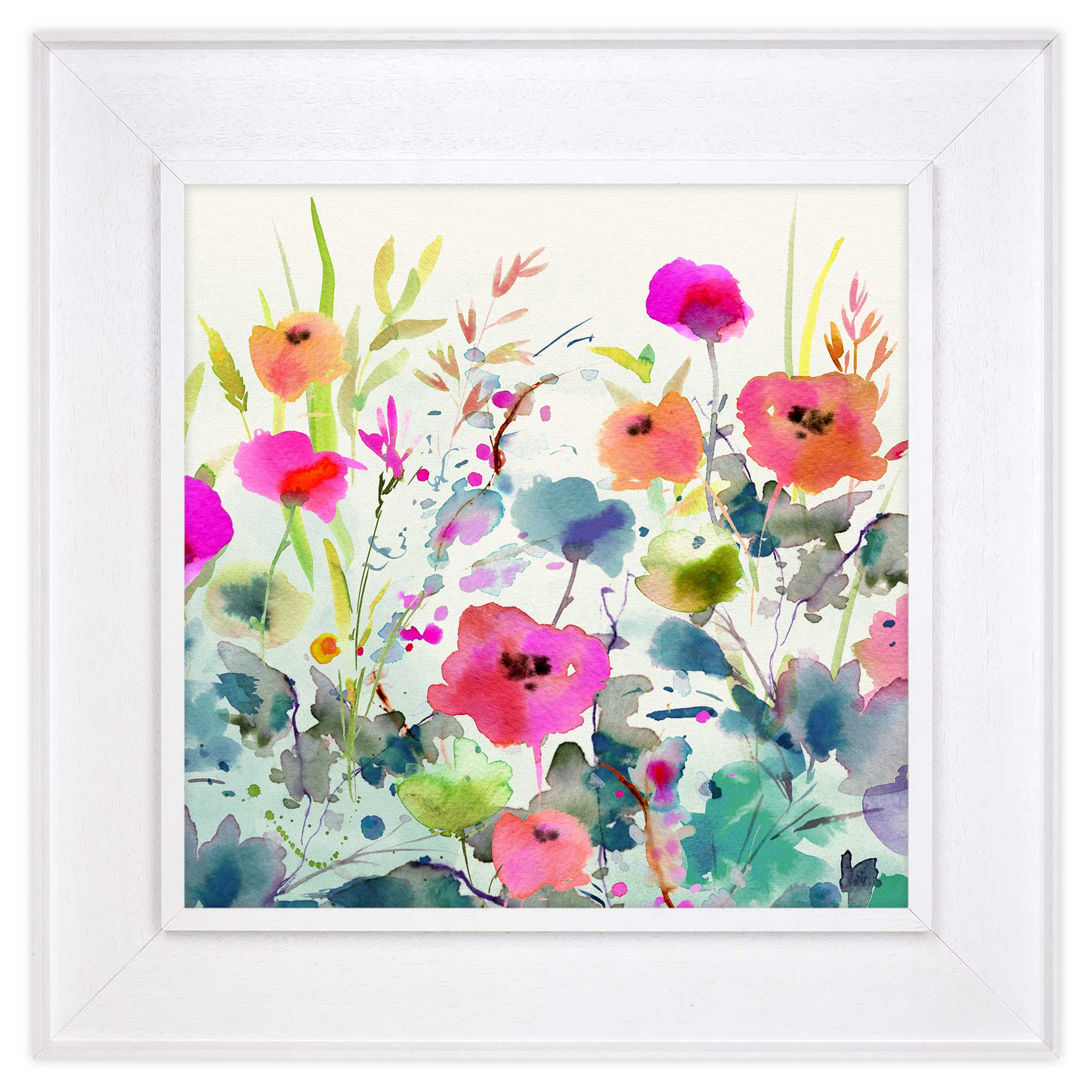 Spring Flowers Framed Canvas