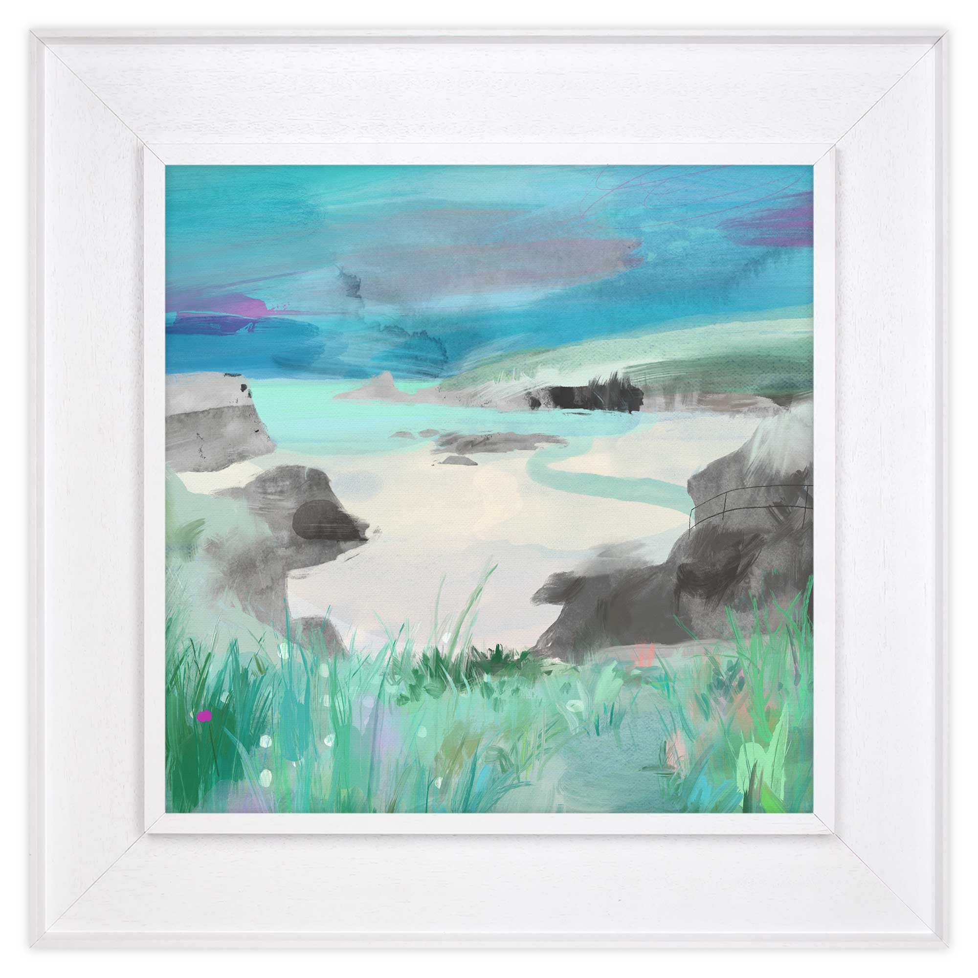 Trevone Bay Tray Framed Canvas