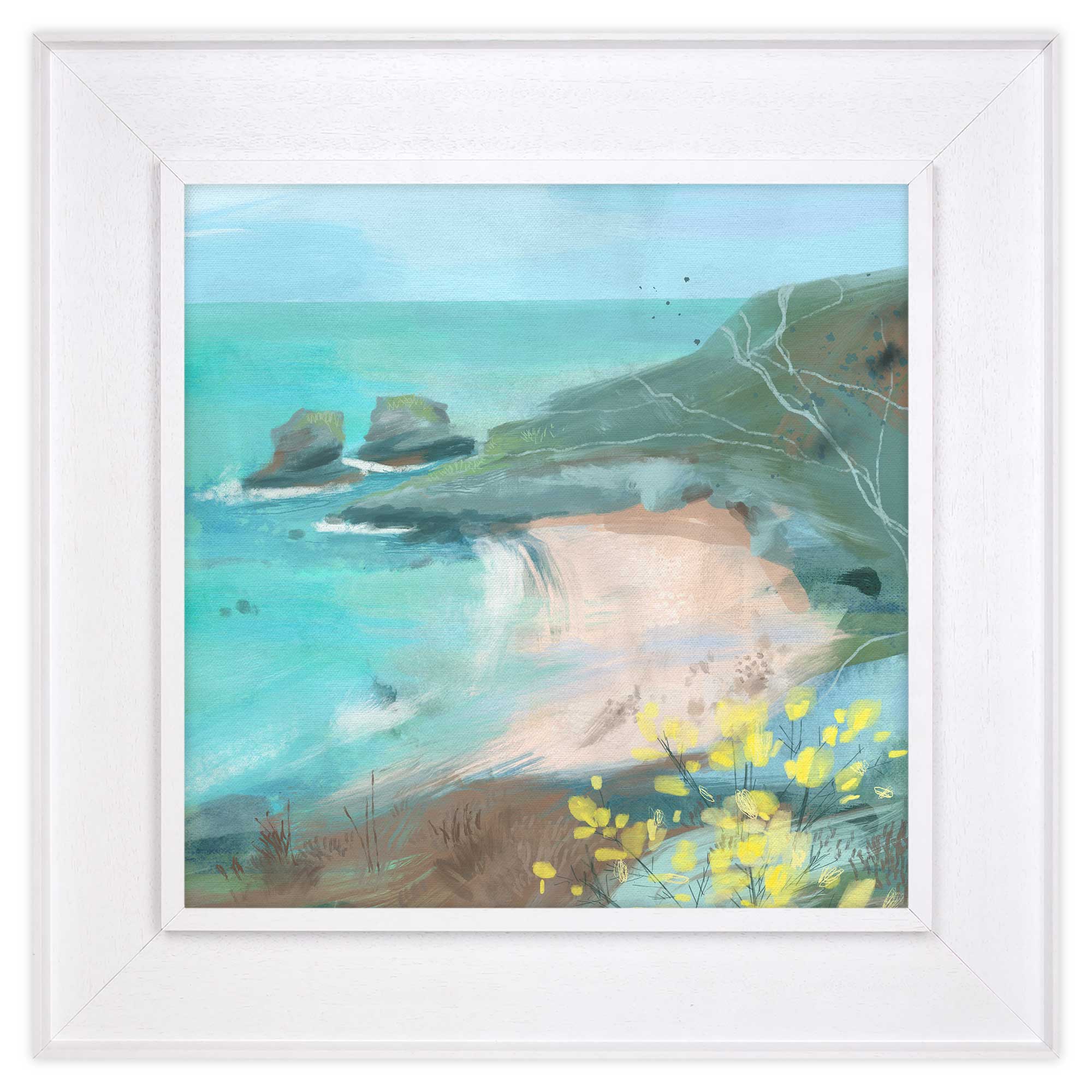 Trevellas Porth Tray Framed Canvas