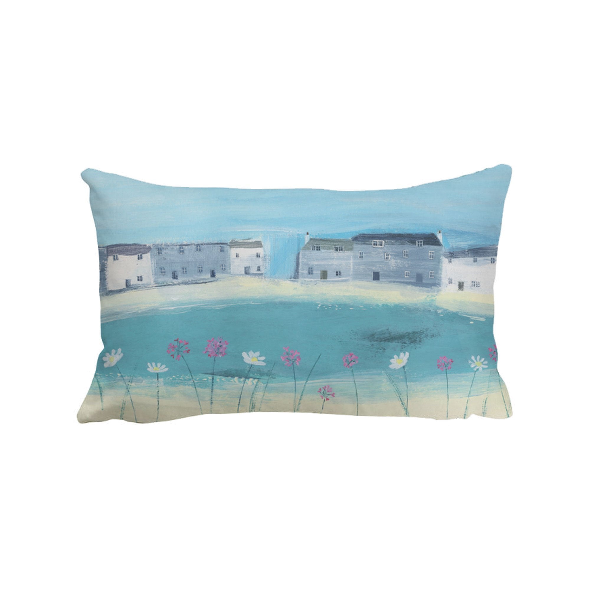 Beach Flowers Art Cushion