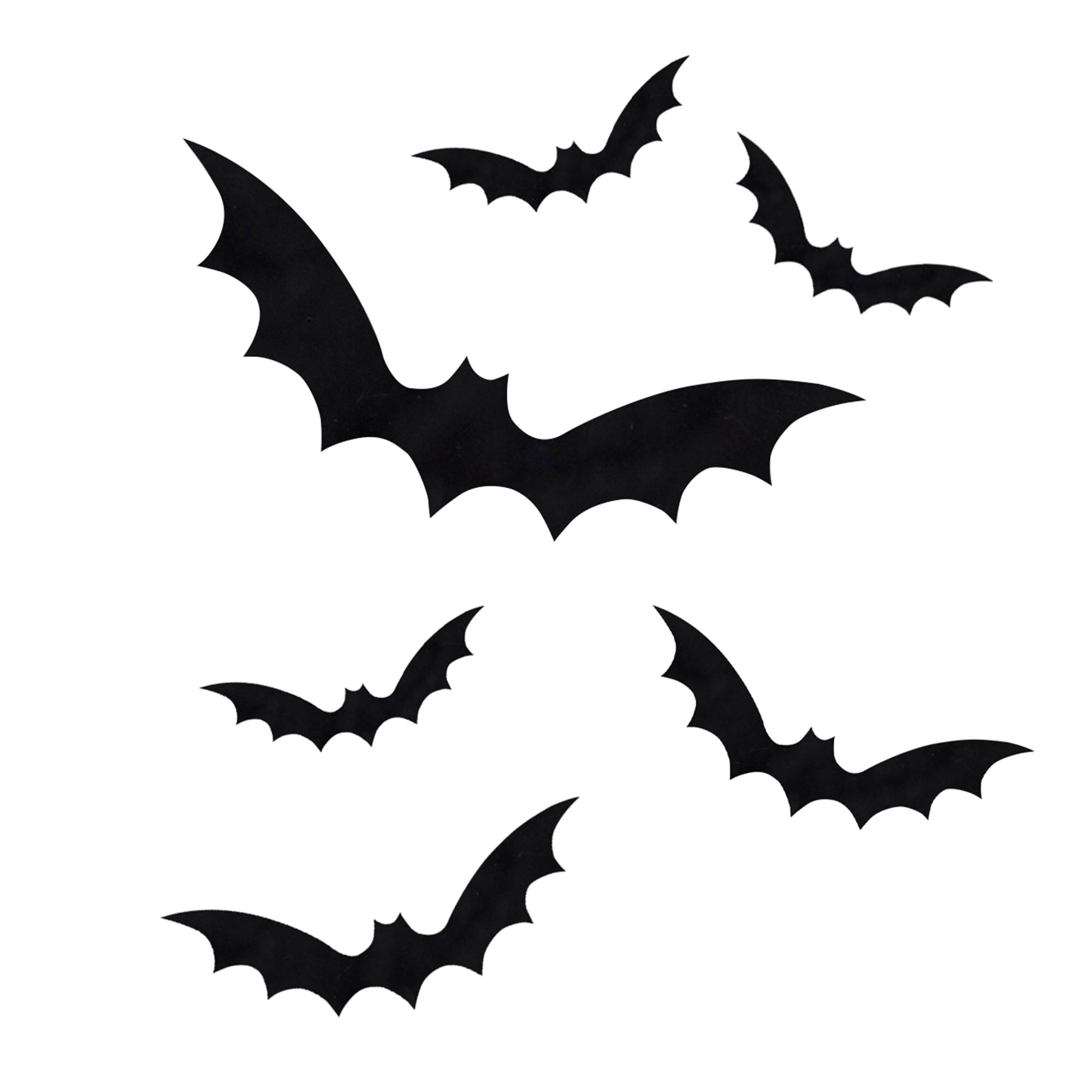 Black Bat Halloween Window Stickers