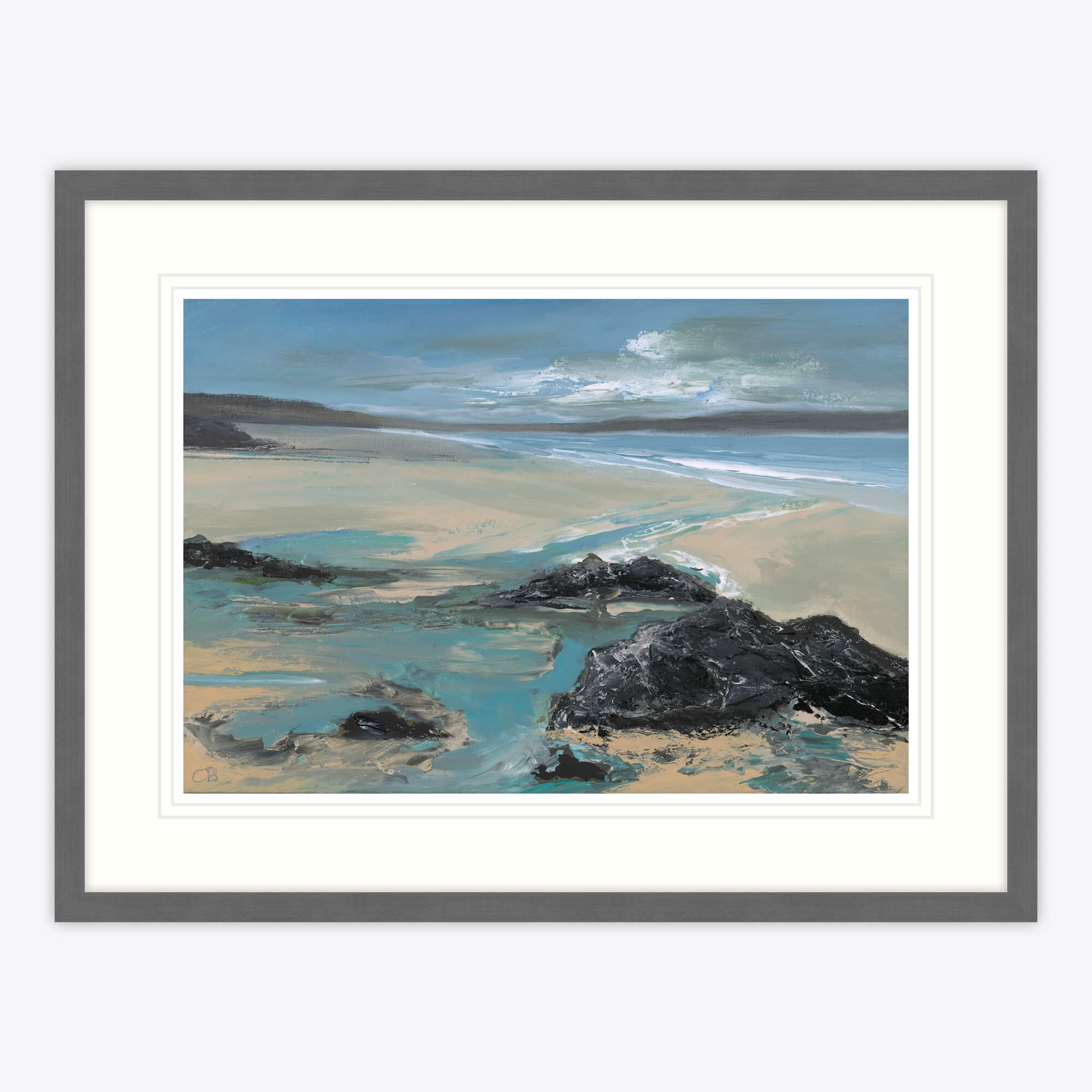 Gwithian Rockpool Framed Print