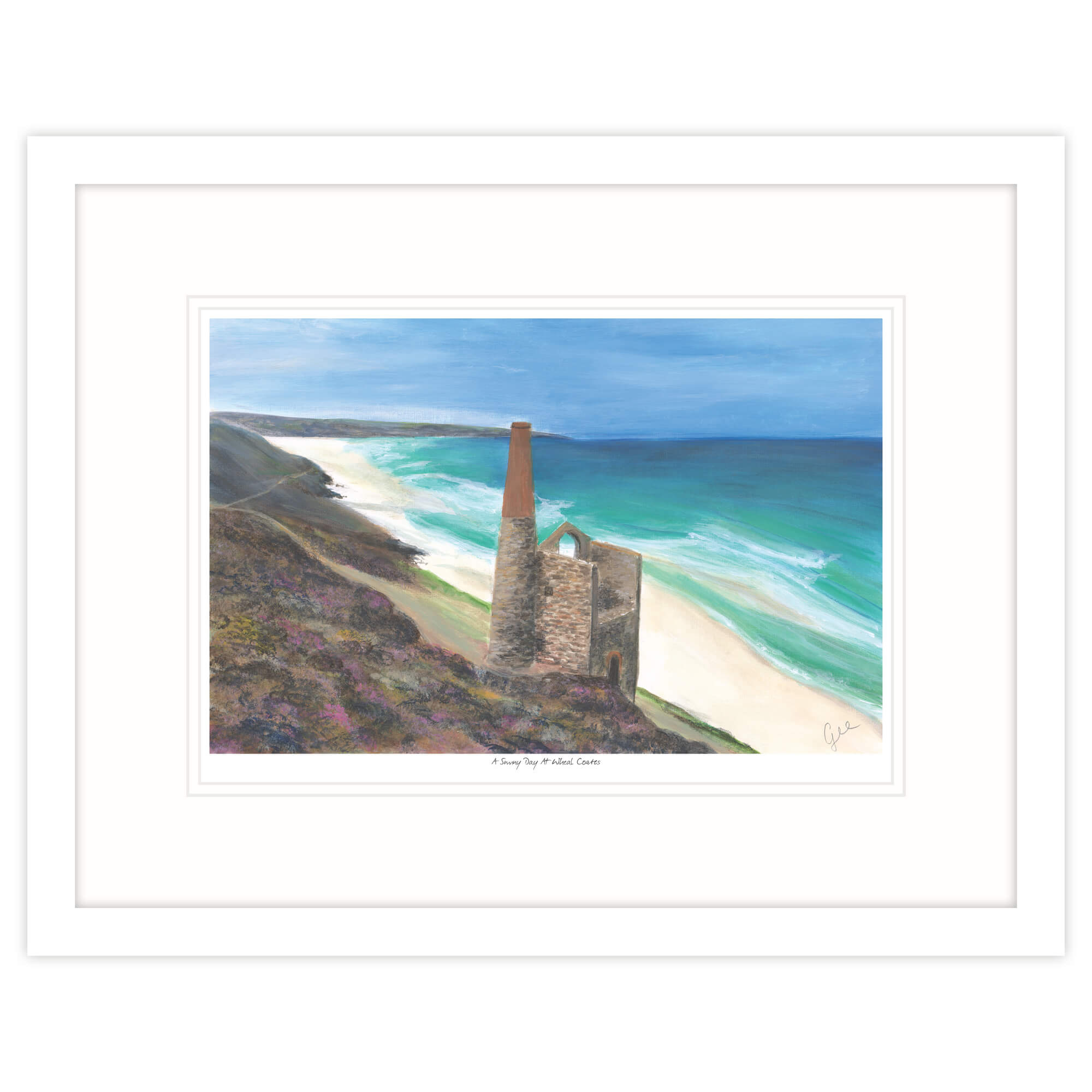 A Sunny Day At Wheal Coates Framed Print