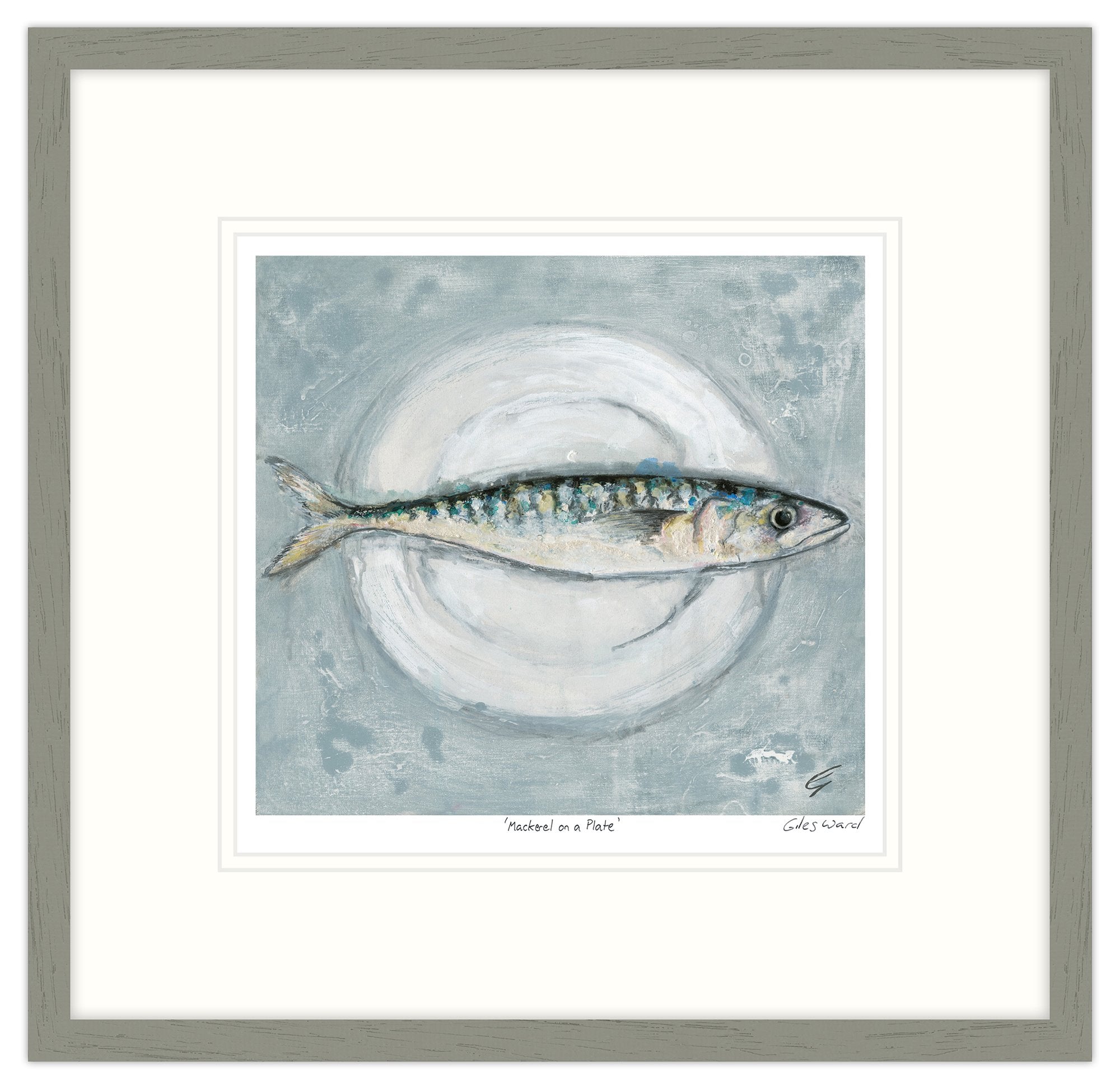 Mackerel On A Plate Framed Print