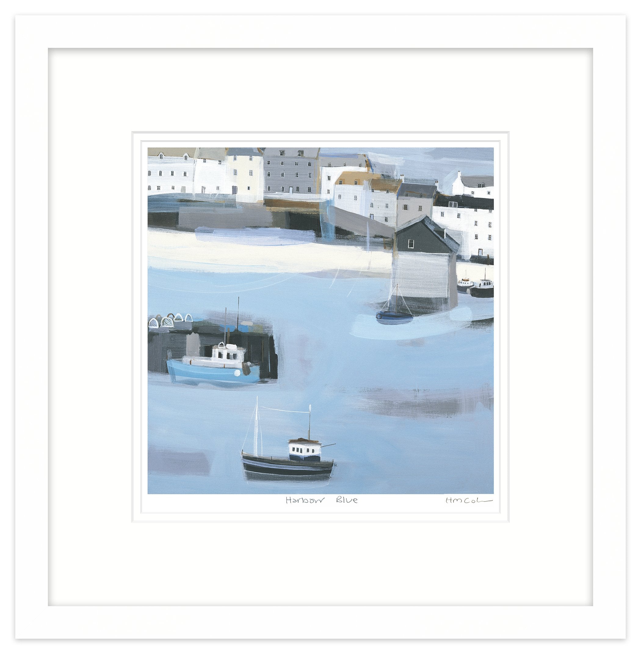 Harbour Blue Framed Print