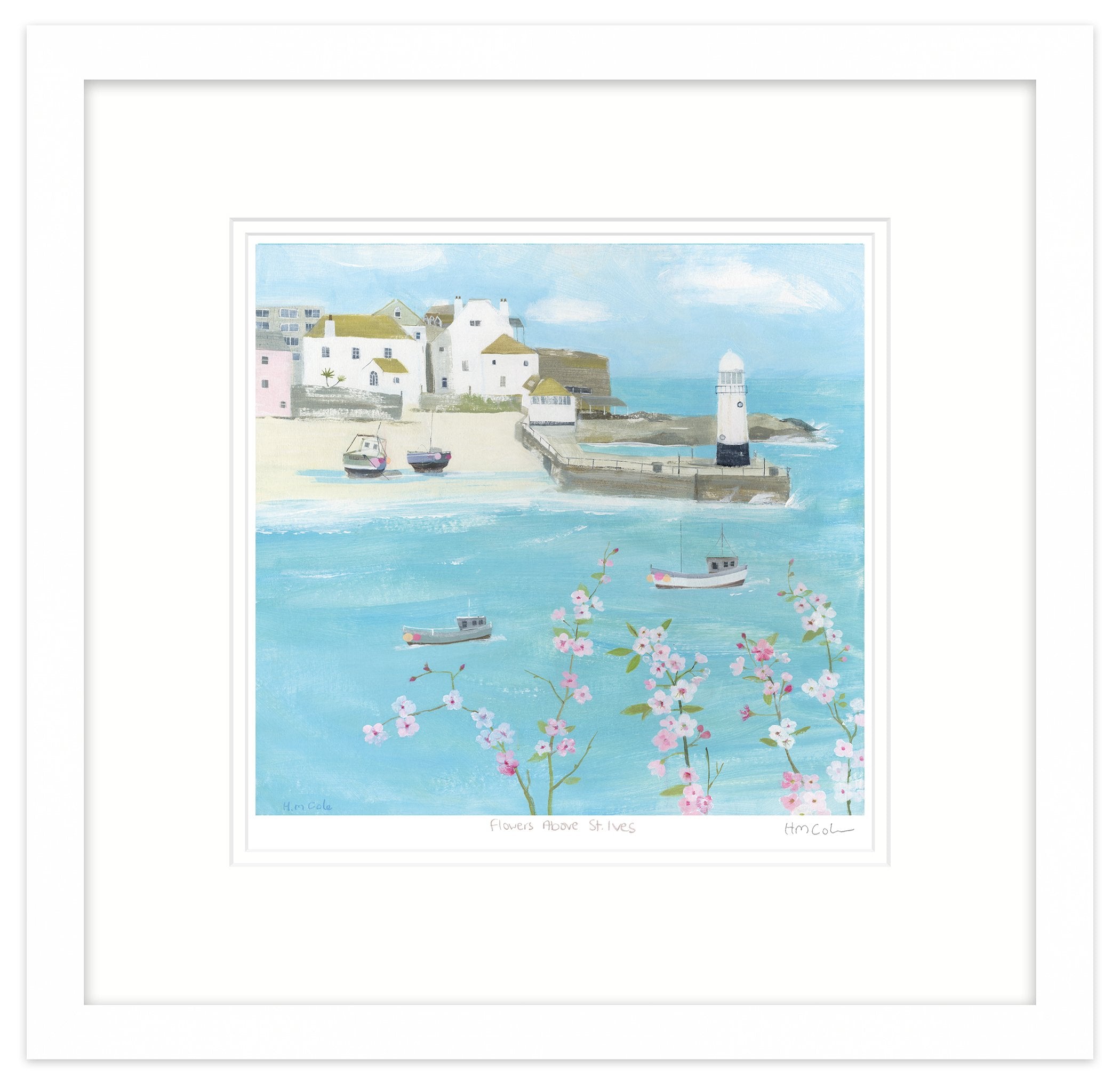 Flowers Above St Ives Framed Print