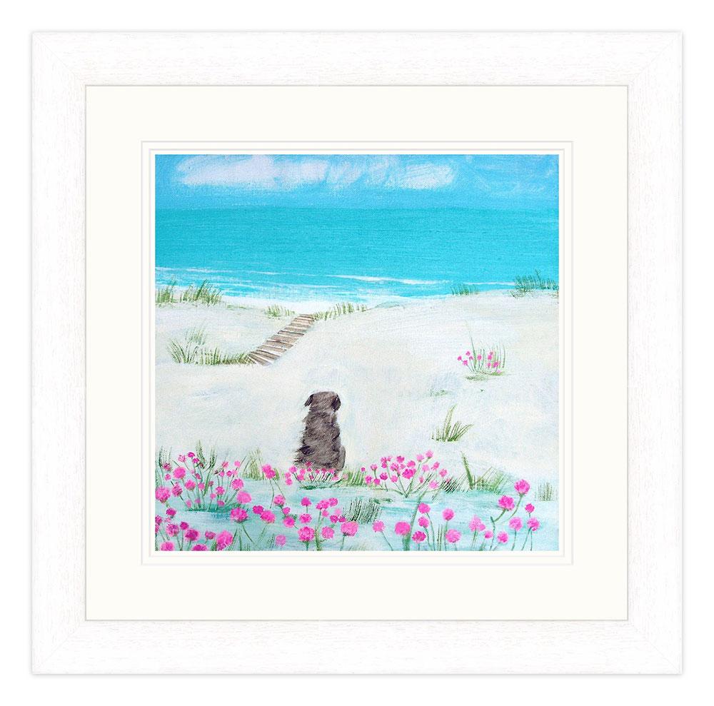 Sea Pinks Large Framed Print