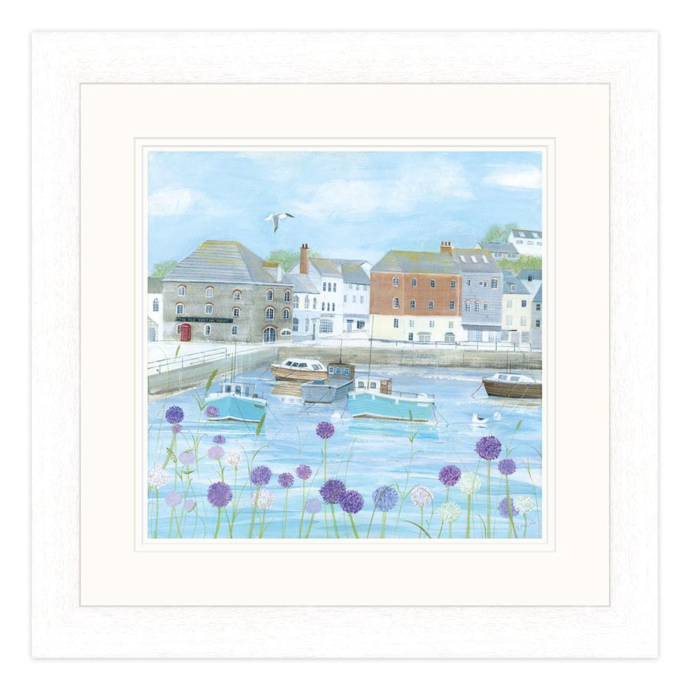 Padstow Flowers Large Framed Print