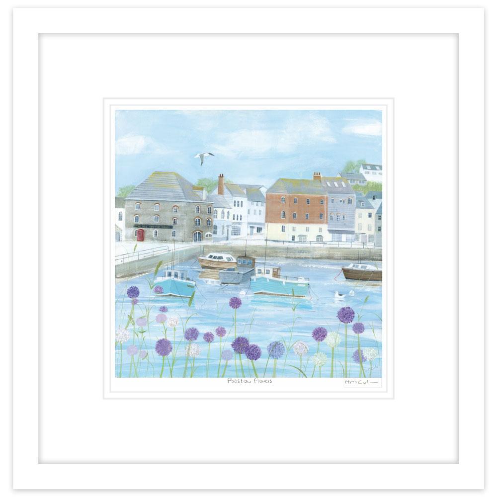 Padstow Flowers Small Framed Print