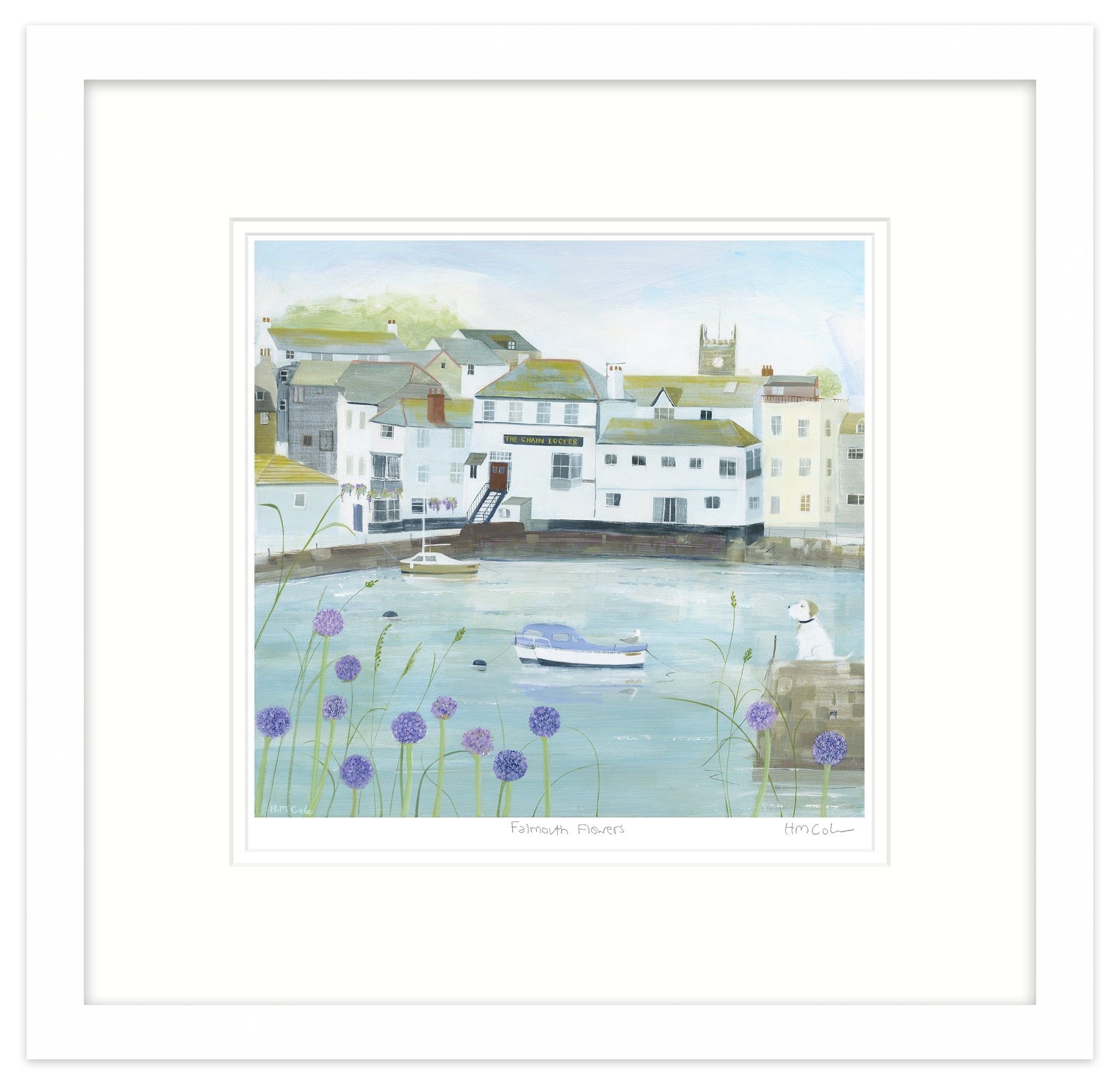 Falmouth Flowers Small Framed Print