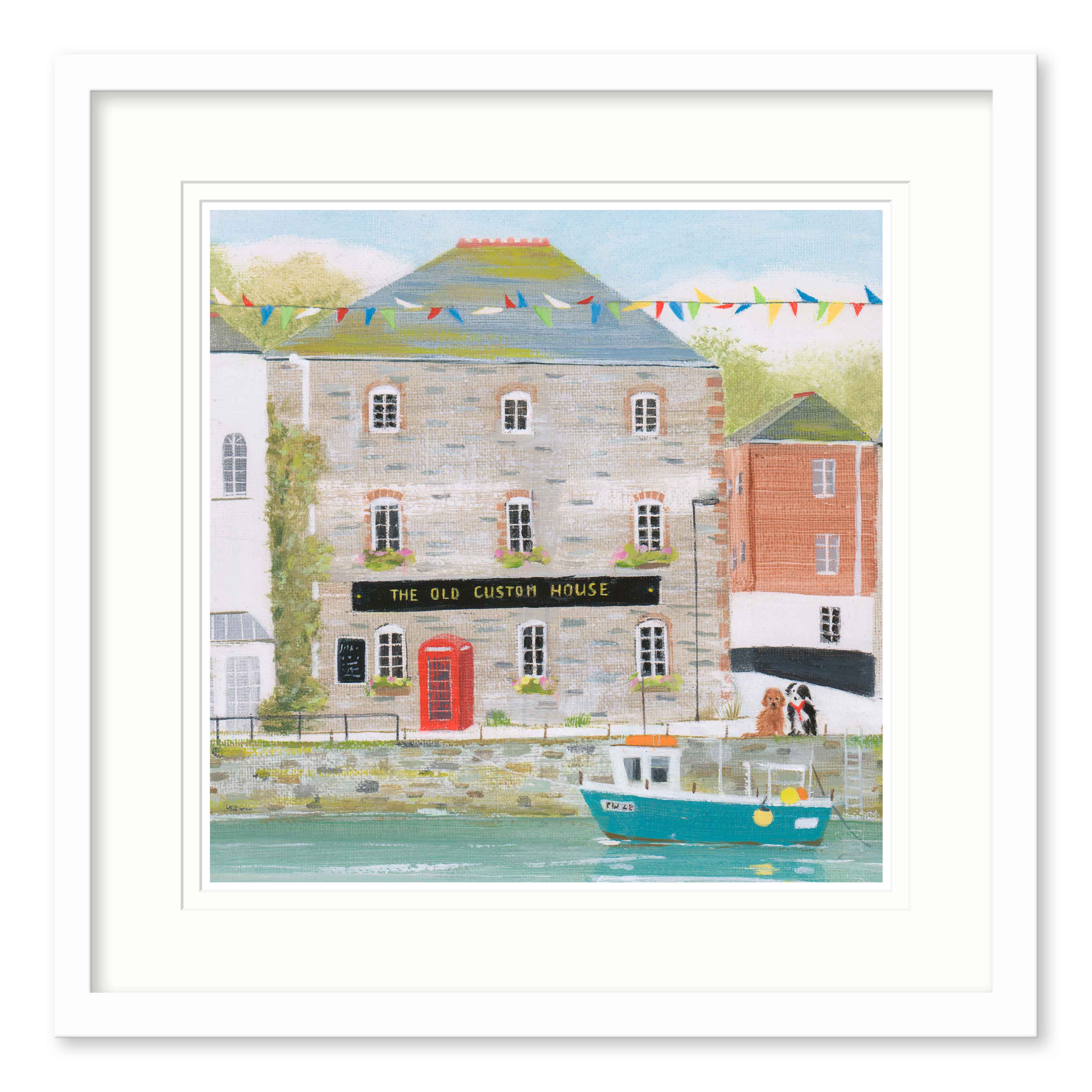 Padstow Phone Box Framed Print