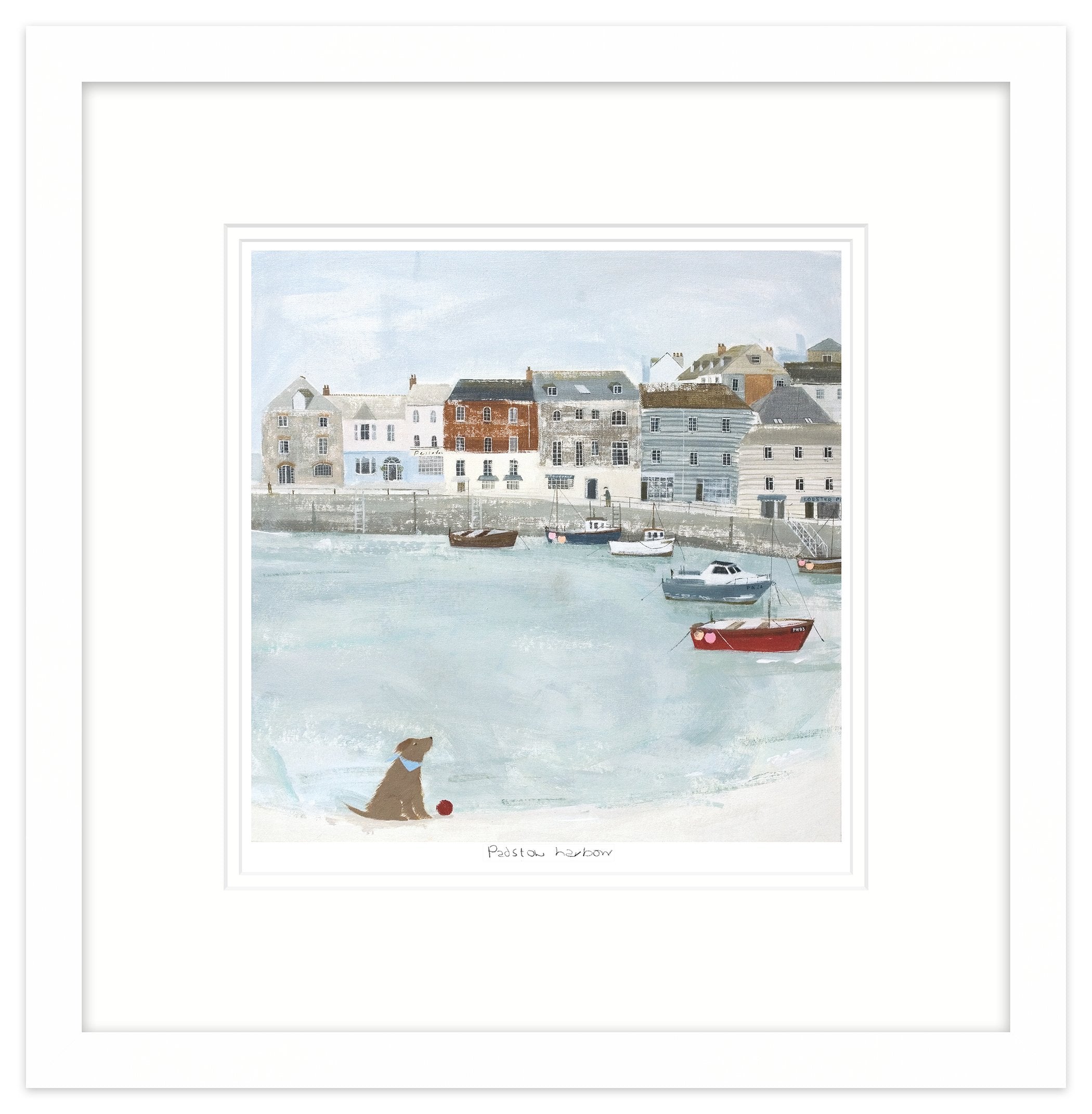 Padstow Harbour Boats Small Framed Print