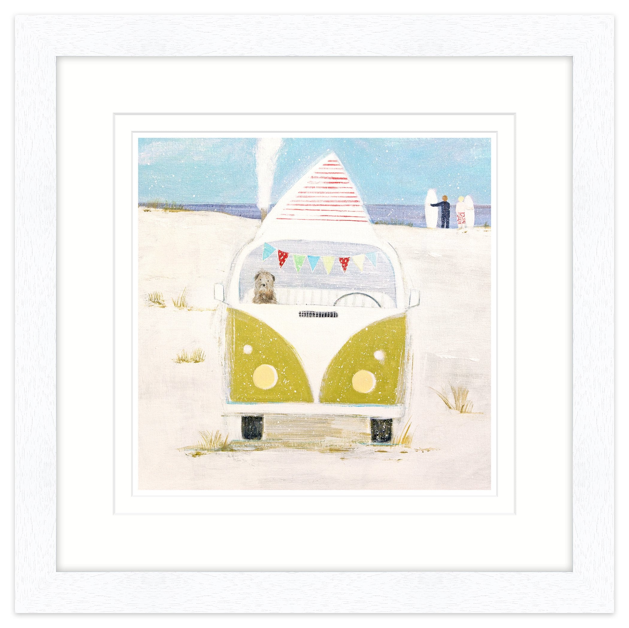 Winter Surfers Framed Print