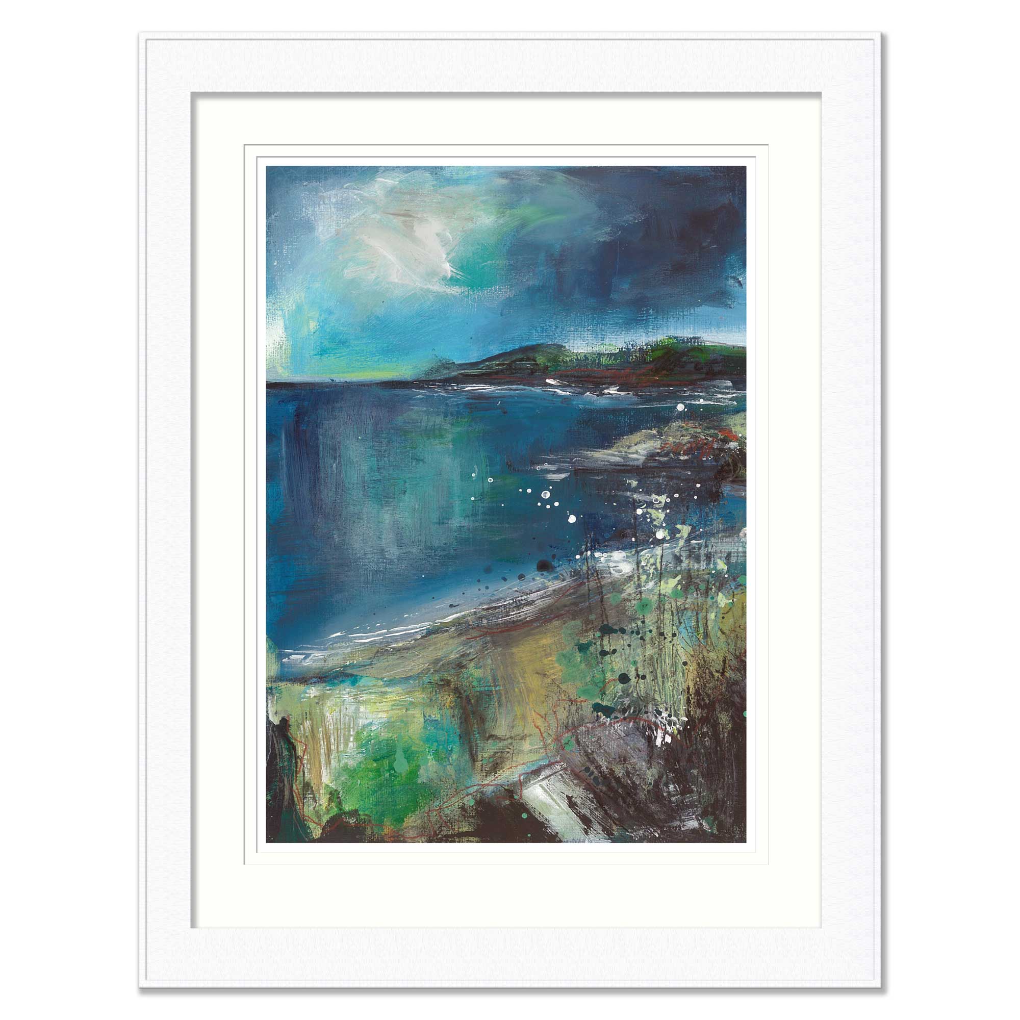 Craggy Shore Large Framed Print