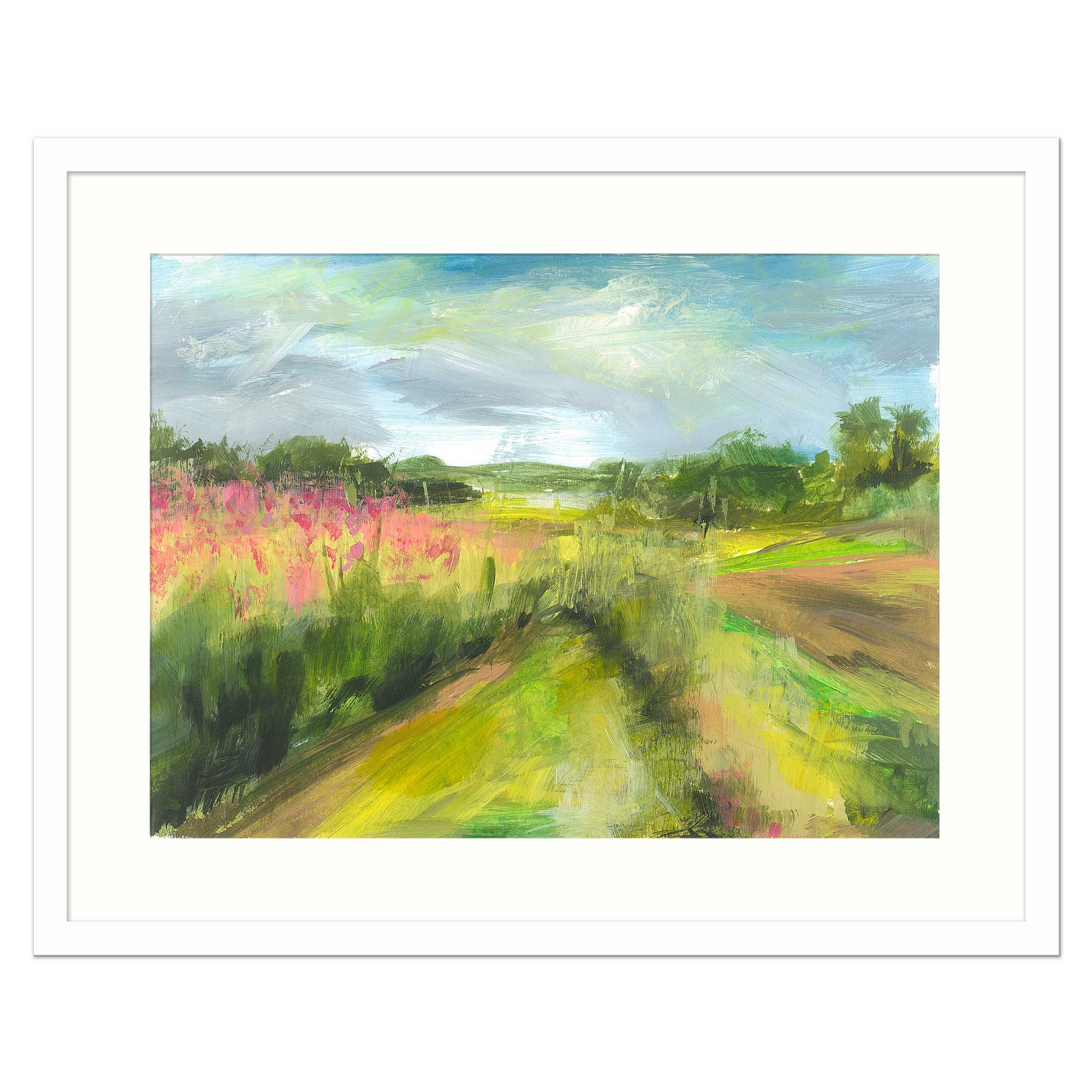 Vibrant Meadows Medium Framed Print