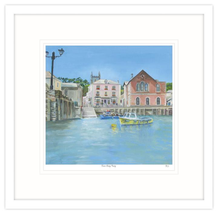 Town Quay, Fowey Large Framed Print