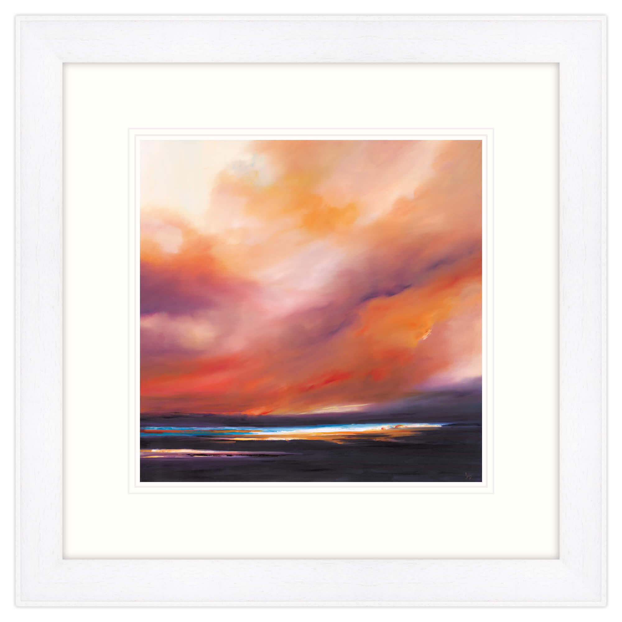 Sunset Fire Framed Print