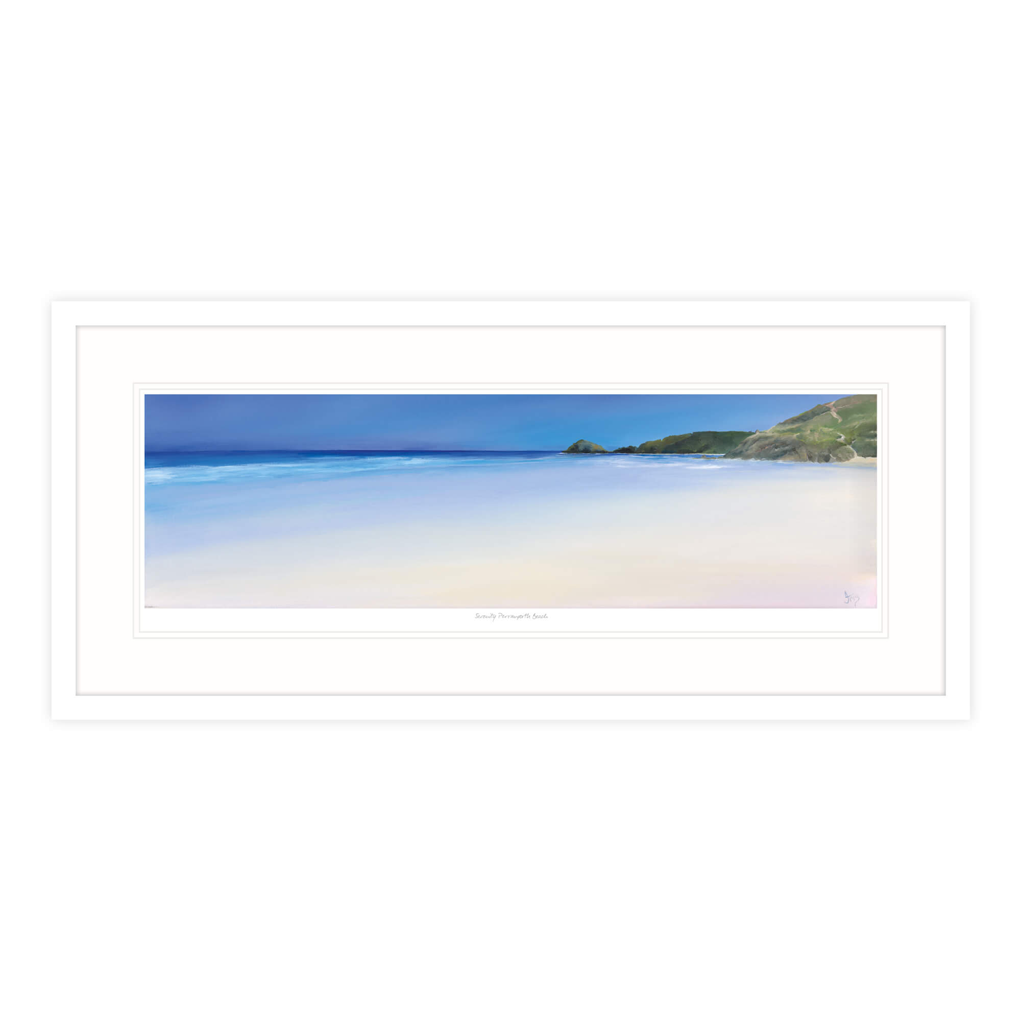Serenity Perranporth Beach Framed Print