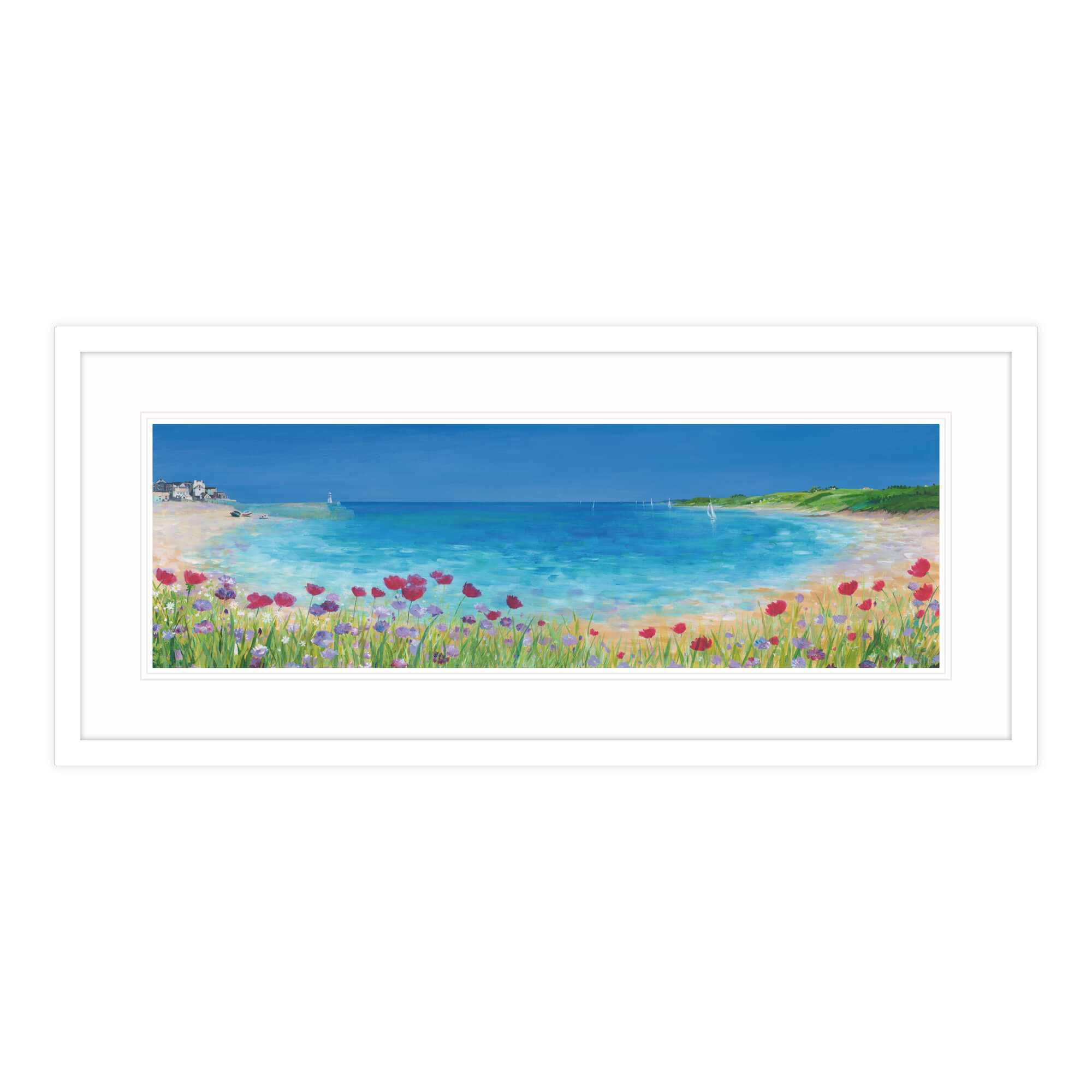 St Ives Summer Bouquet Framed Print