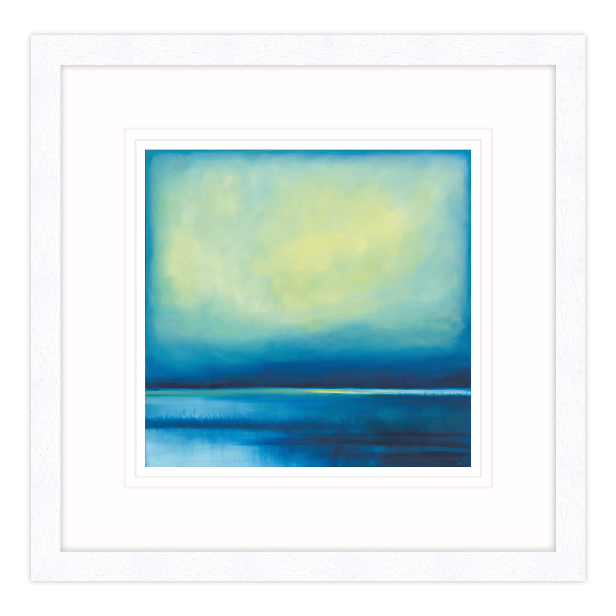 Aqua Skies, Marazion Marshes Framed Print