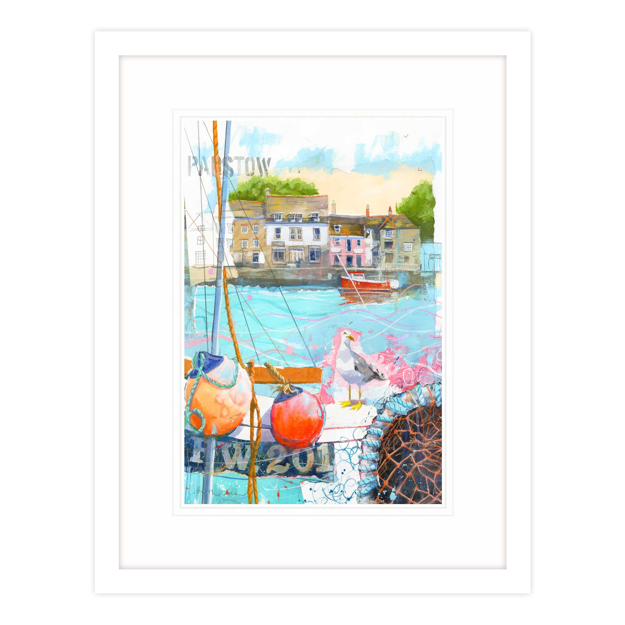 Padstow Montage Large Framed Print