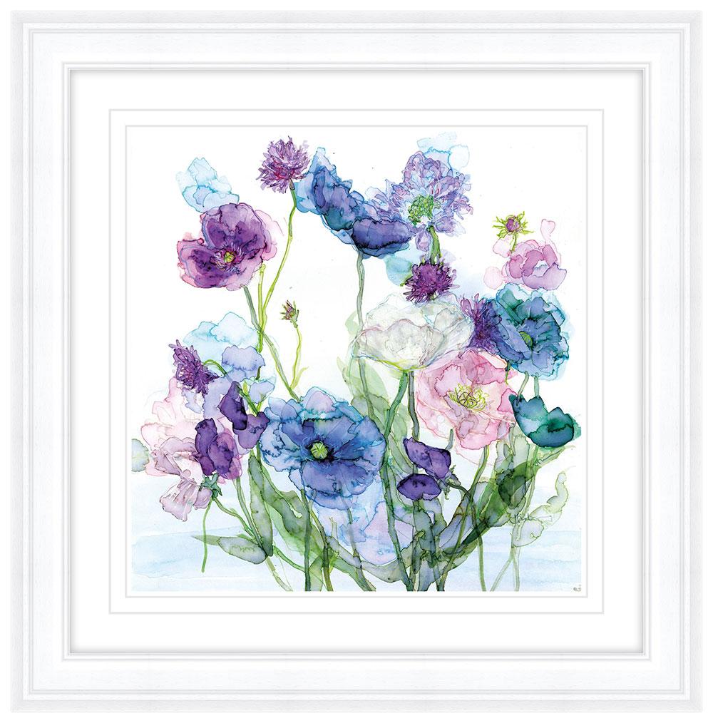 Poppy, Scabious & Sweet Pea Framed Print