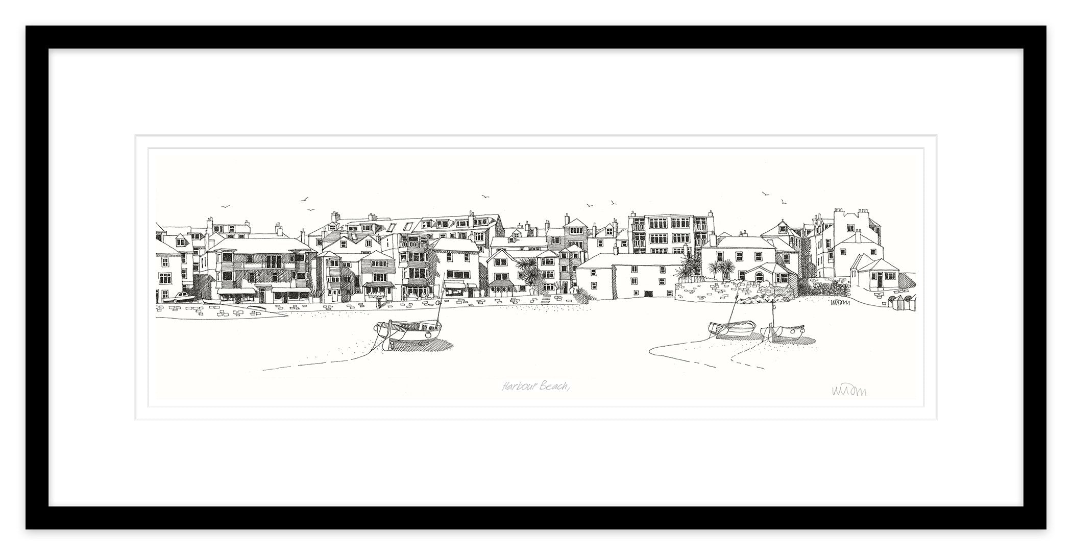 Harbour Beach St Ives Framed Print