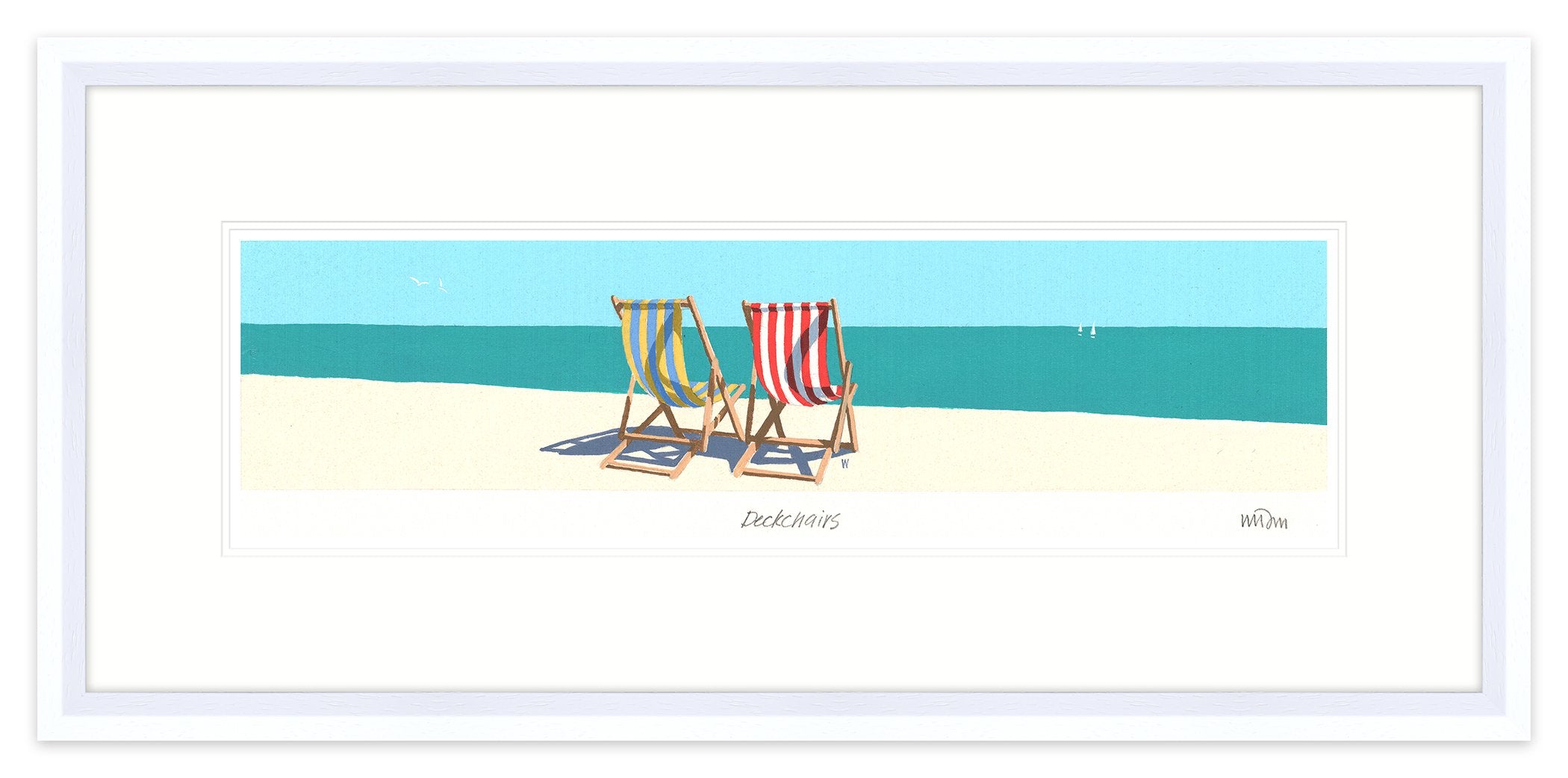 Deckchairs Framed Print