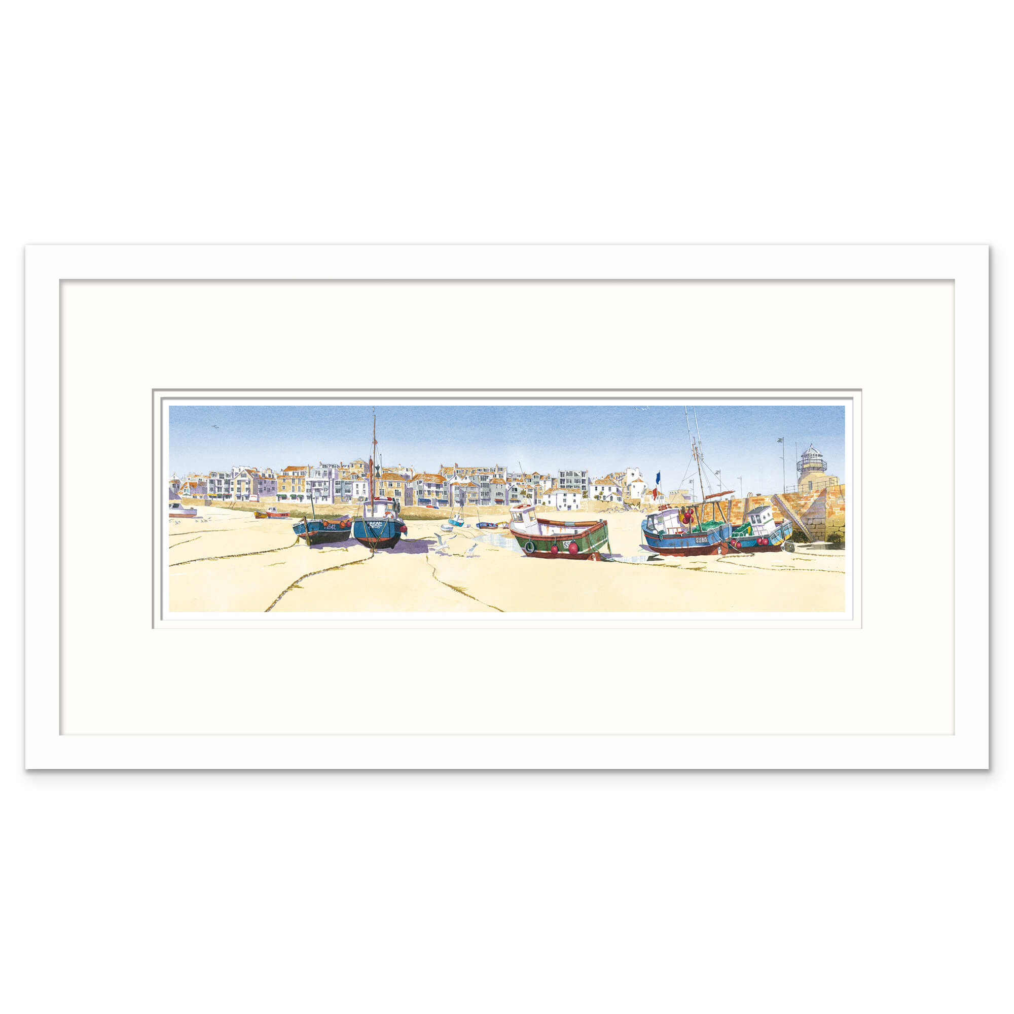 St Ives Harbour Medium Framed Print