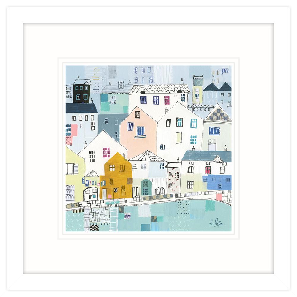 Falmouth Rooftops Framed Print