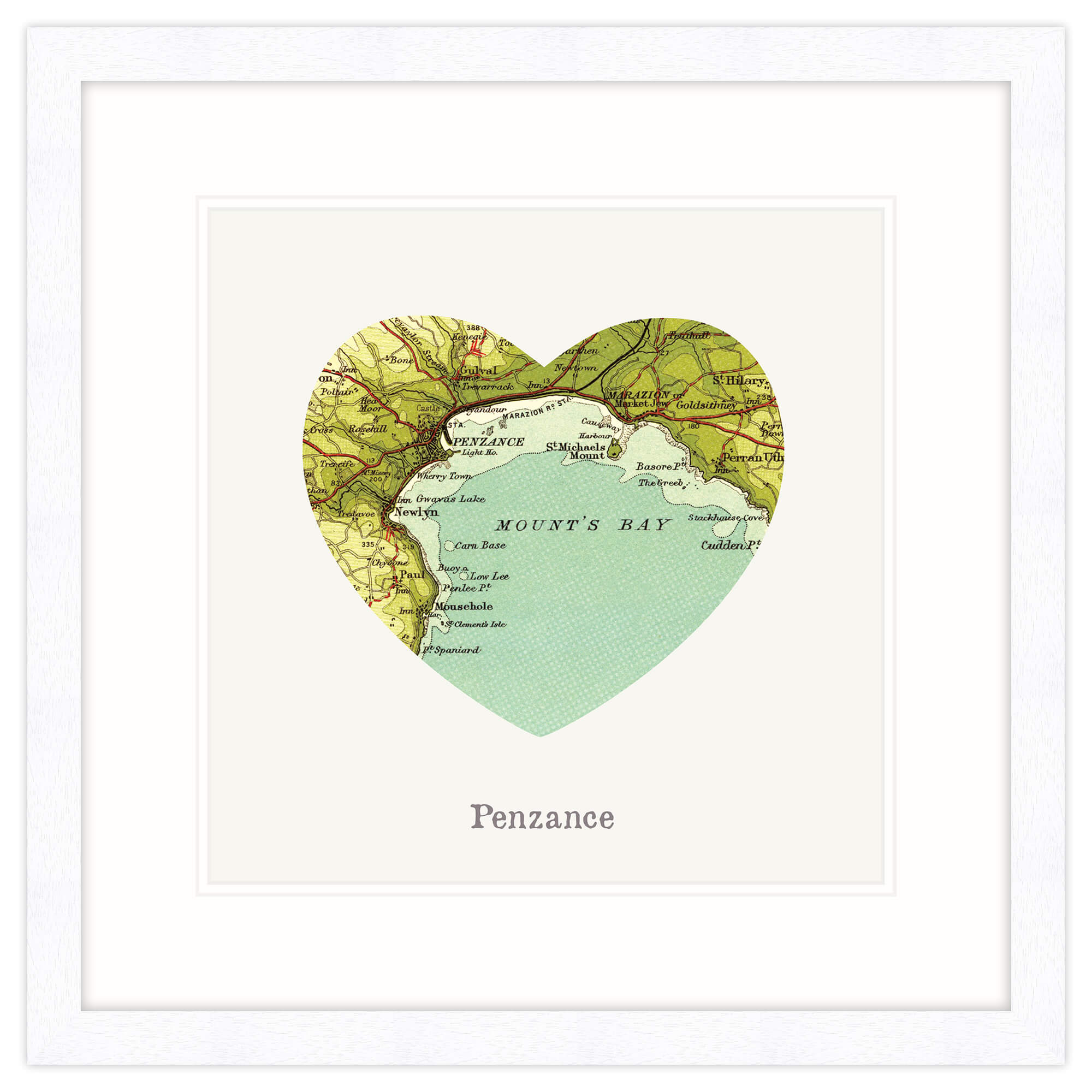 I Love Penzance Framed Print