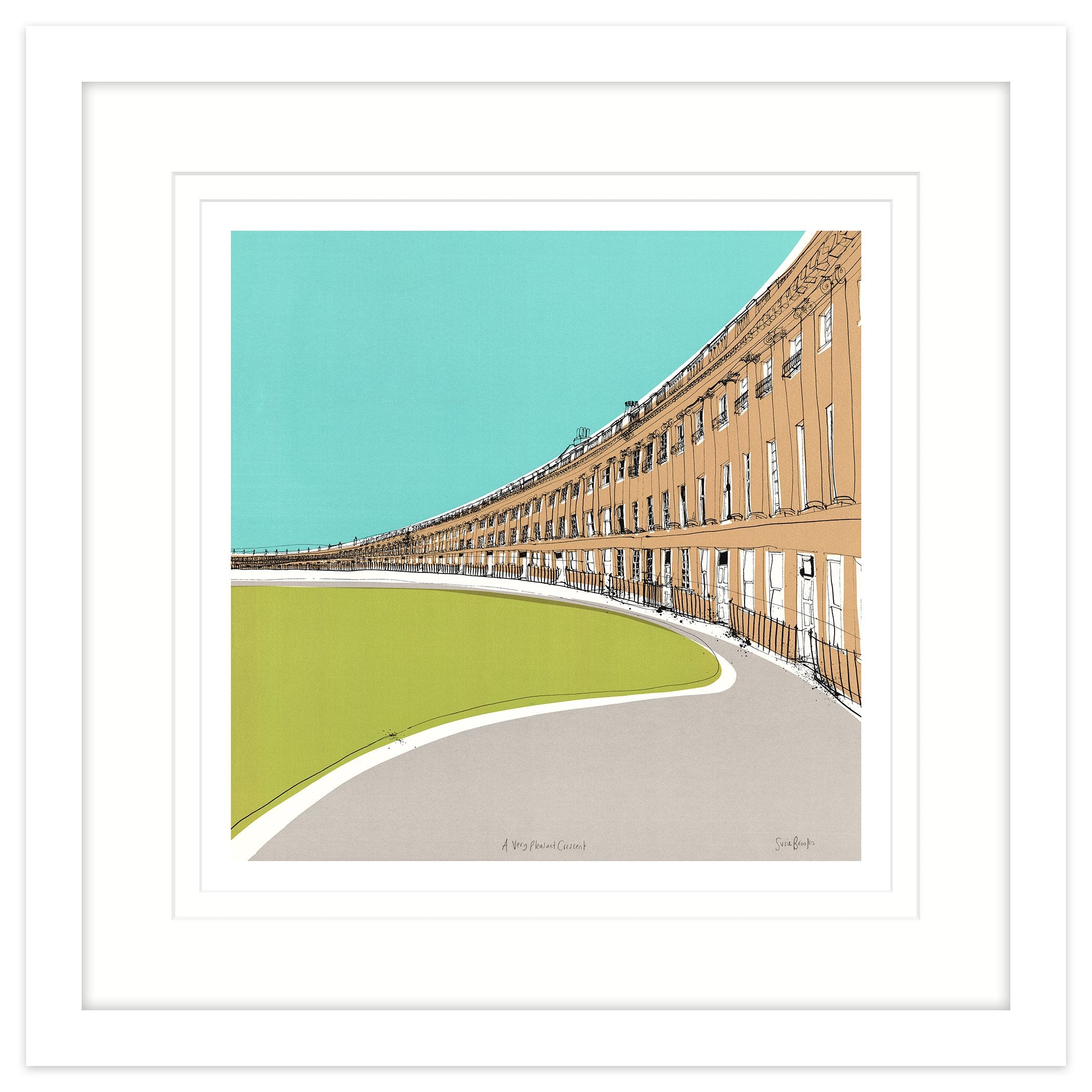 A Very Pleasant Crescent Framed Print