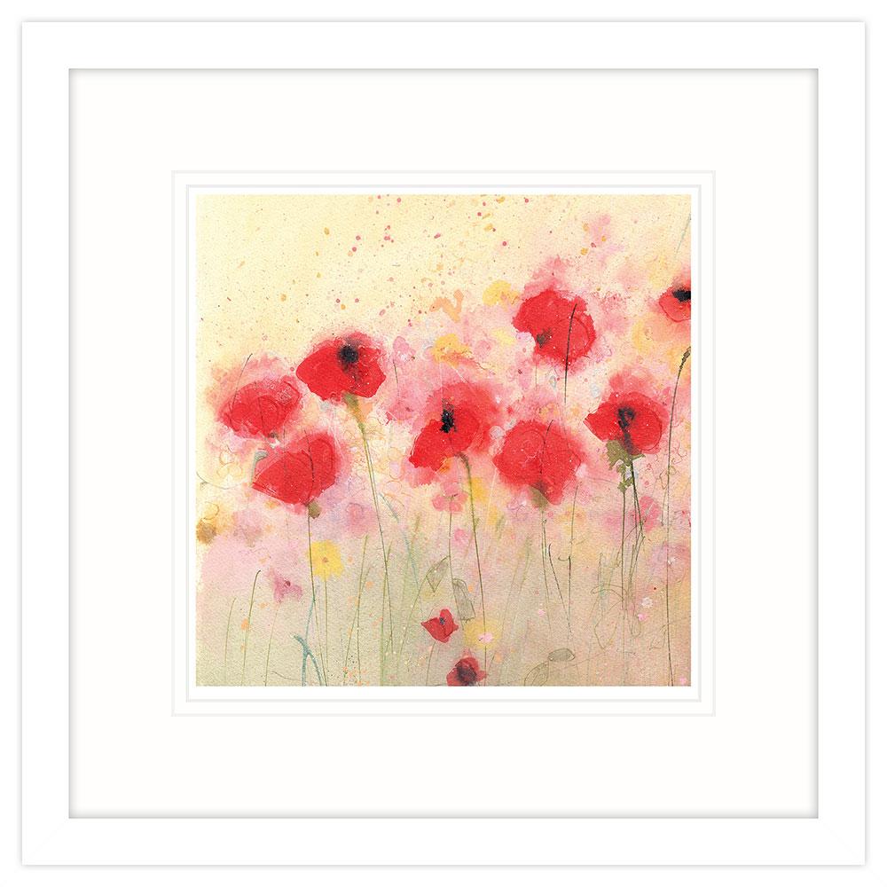 Poppies In The Field Small Framed Print