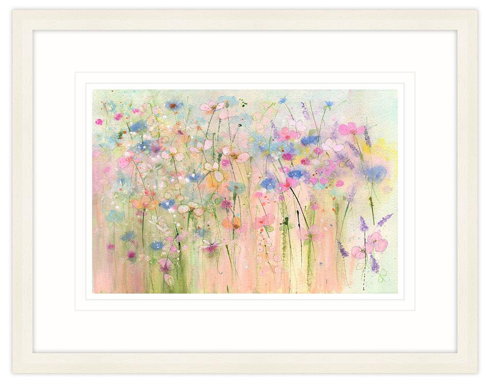 Pastel Blooms Large Framed Print