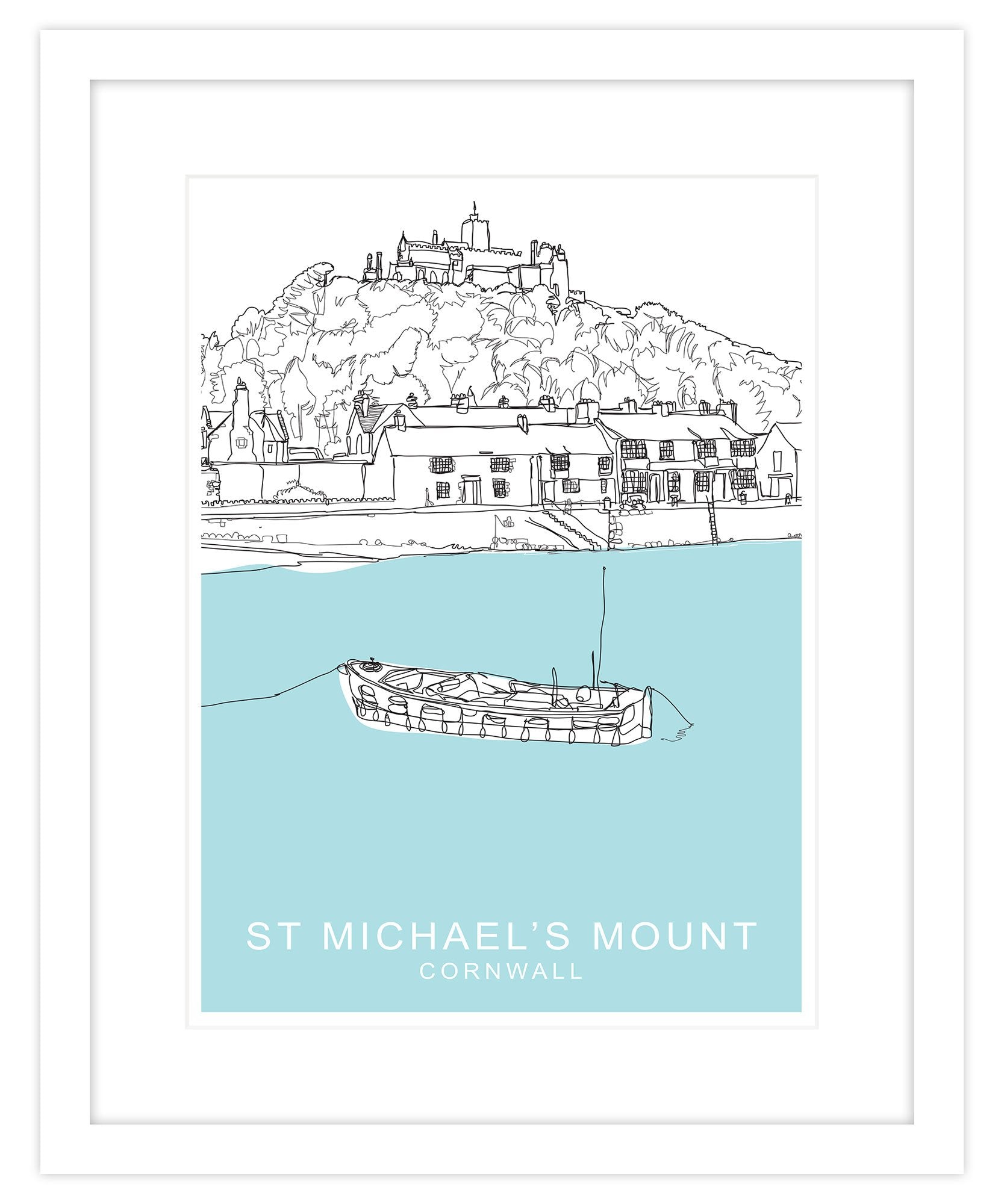 St Michaels Mount Framed Travel Print