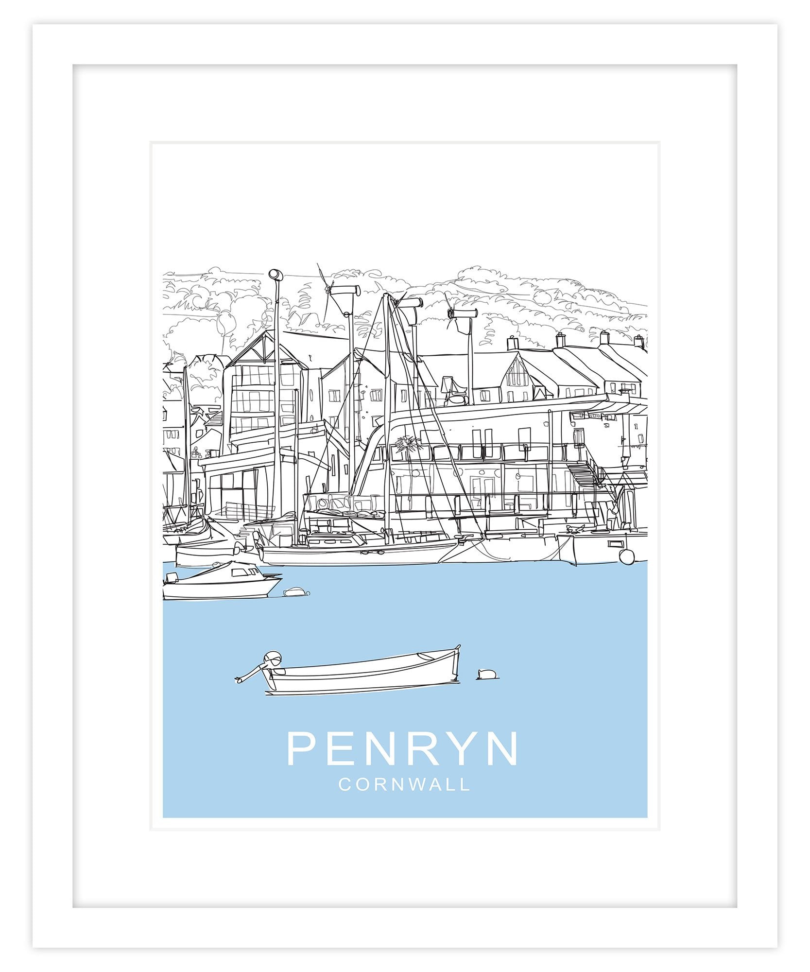 Penryn Framed Travel Print