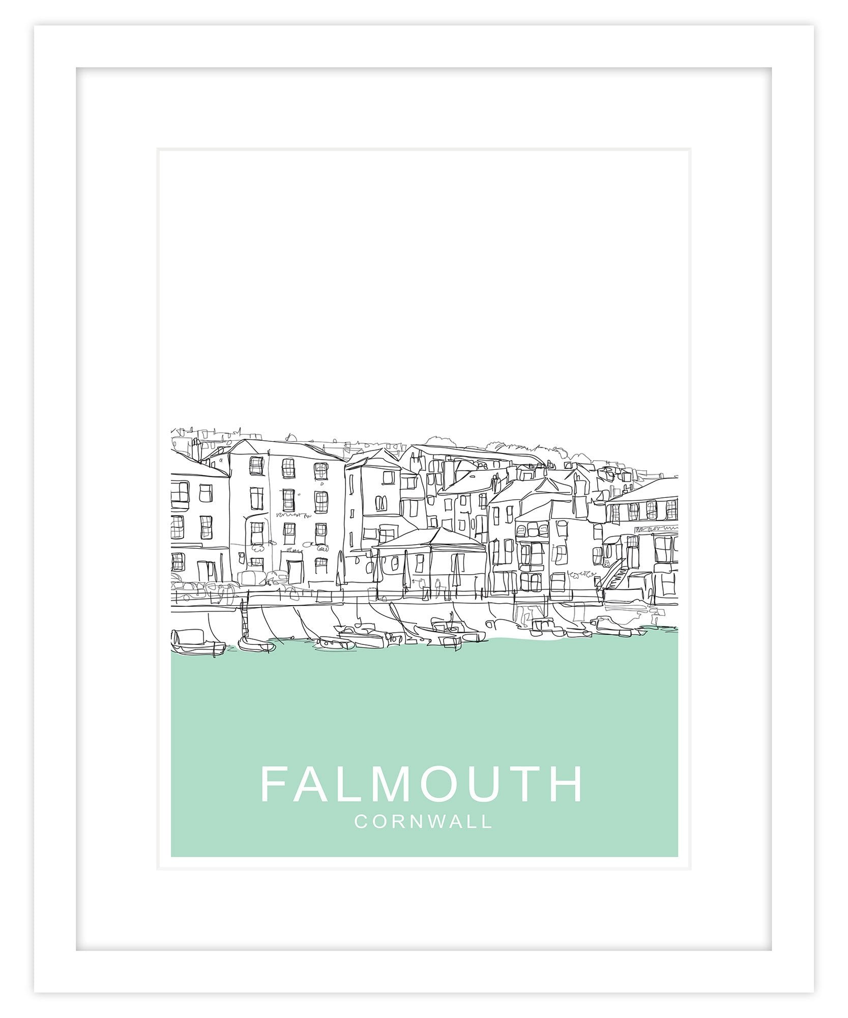 Falmouth Framed Travel Print