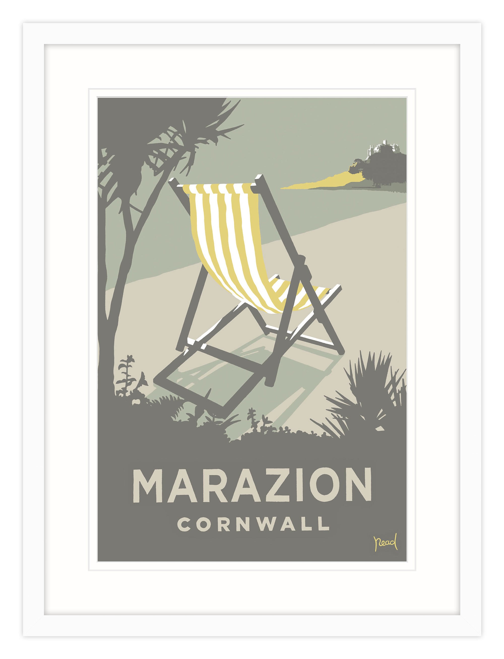 Marazion Deckchair Framed Print