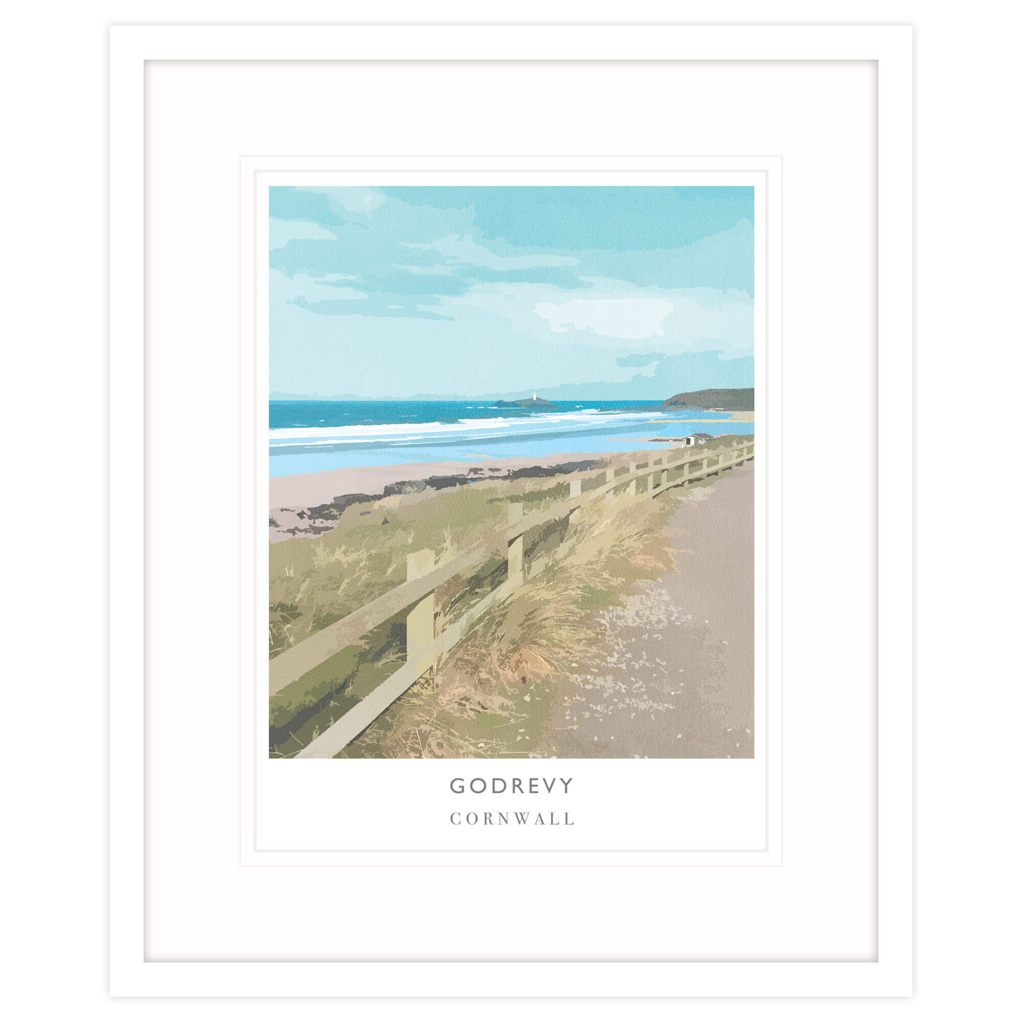 Godrevy Framed Travel Print