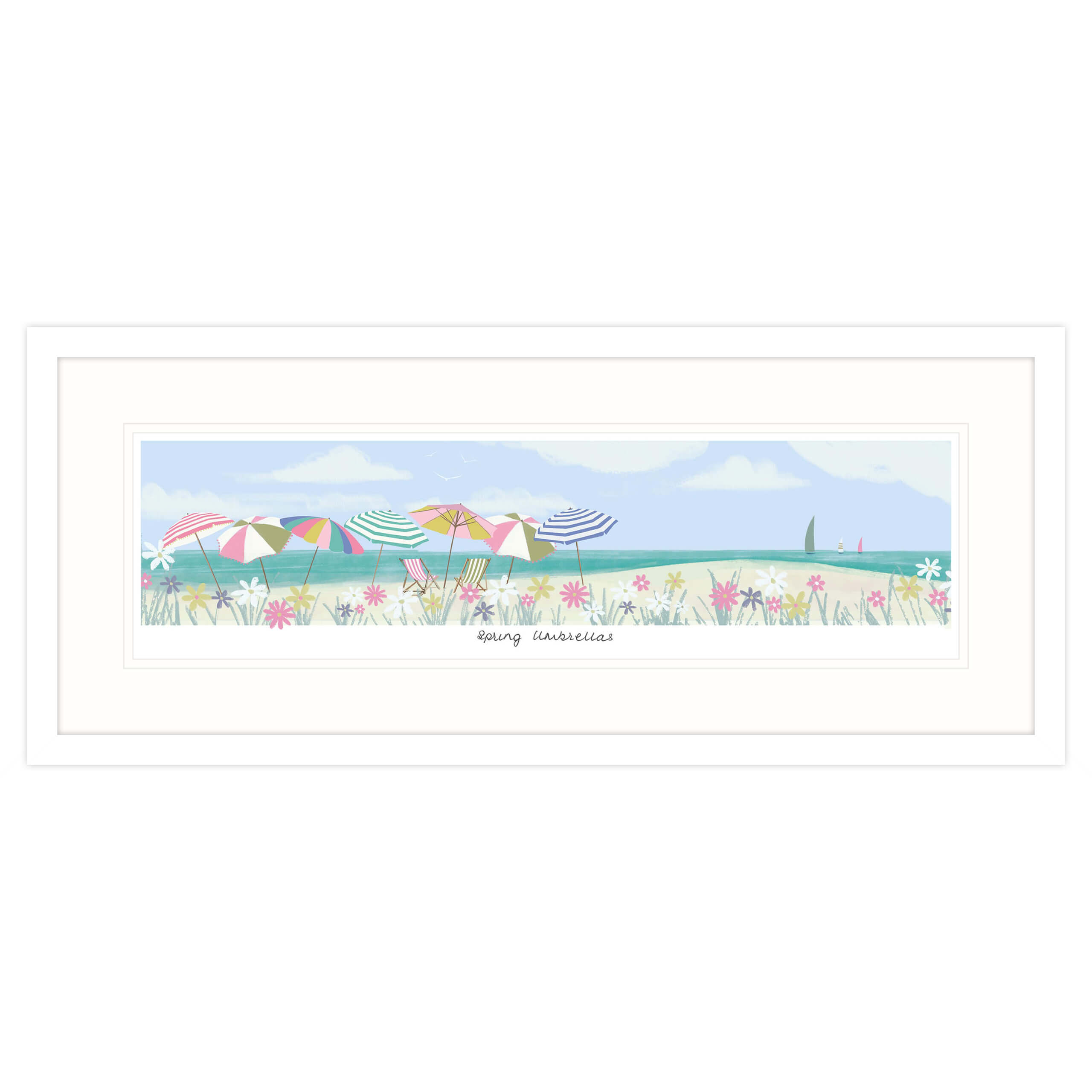 Spring Umbrellas Framed Print