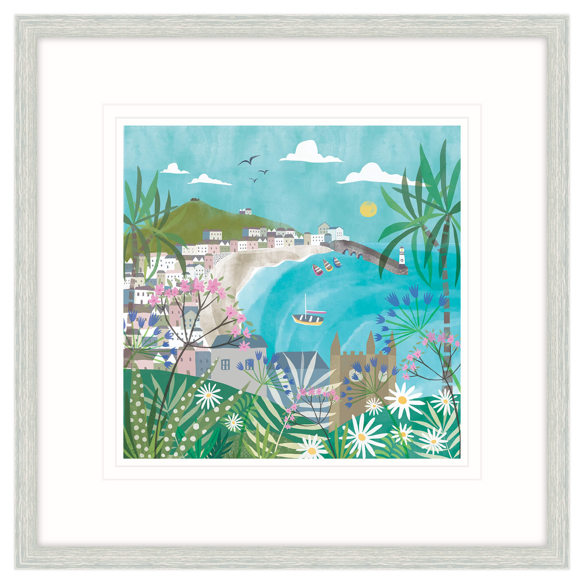 St Ives Watercolour Large Framed Print