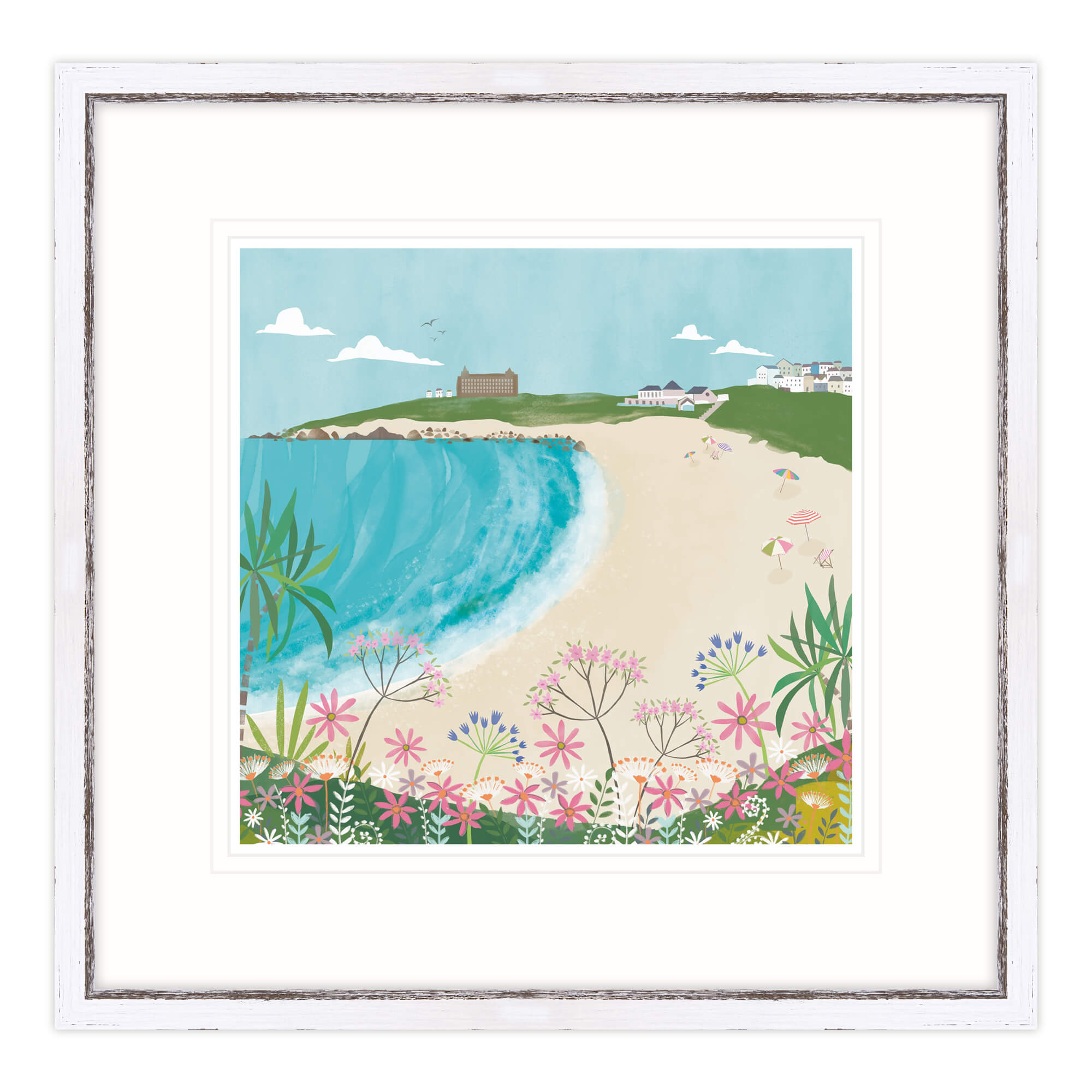 Fistral Beach In The Spring Framed Print