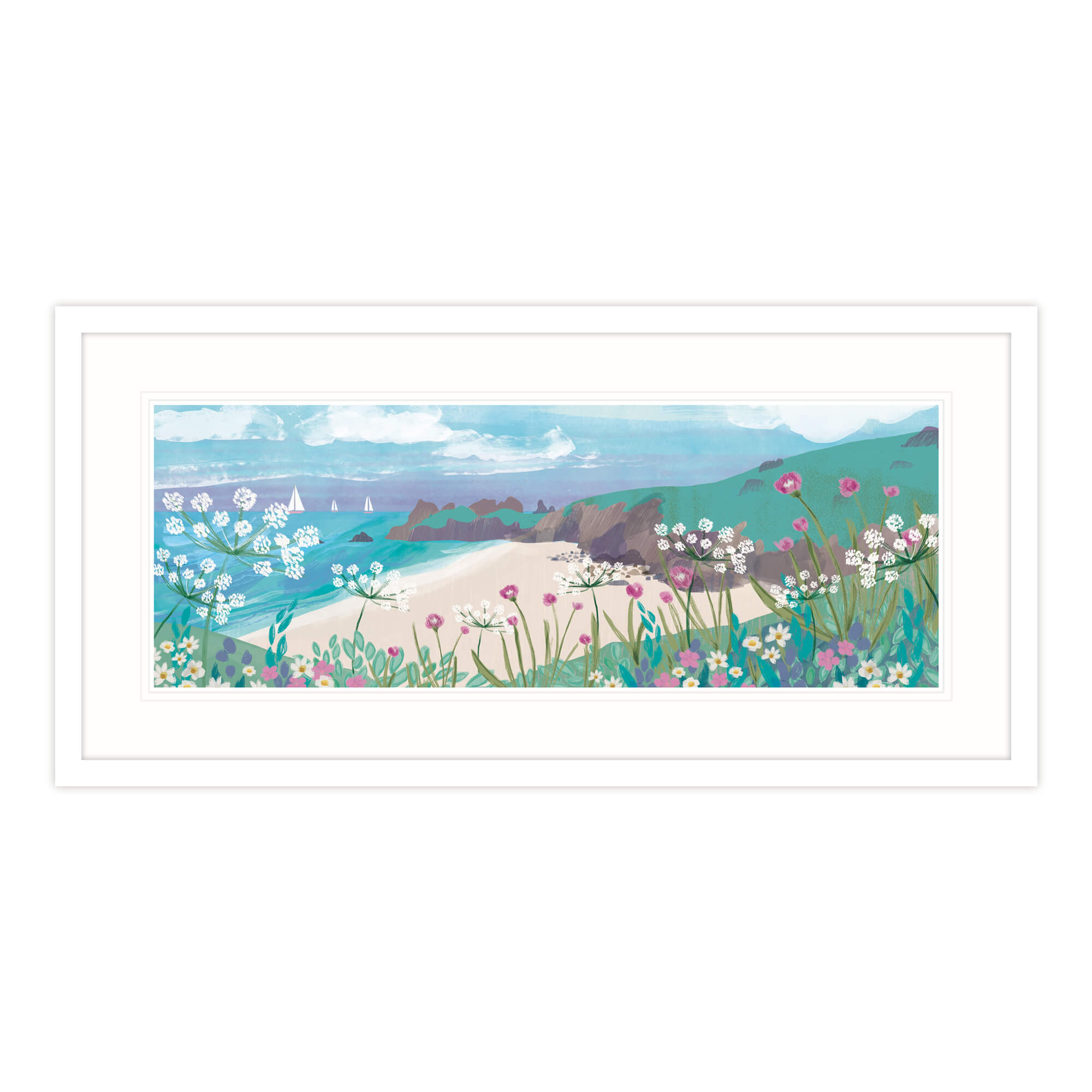 Pedn Vounder Porthcurno Framed Print