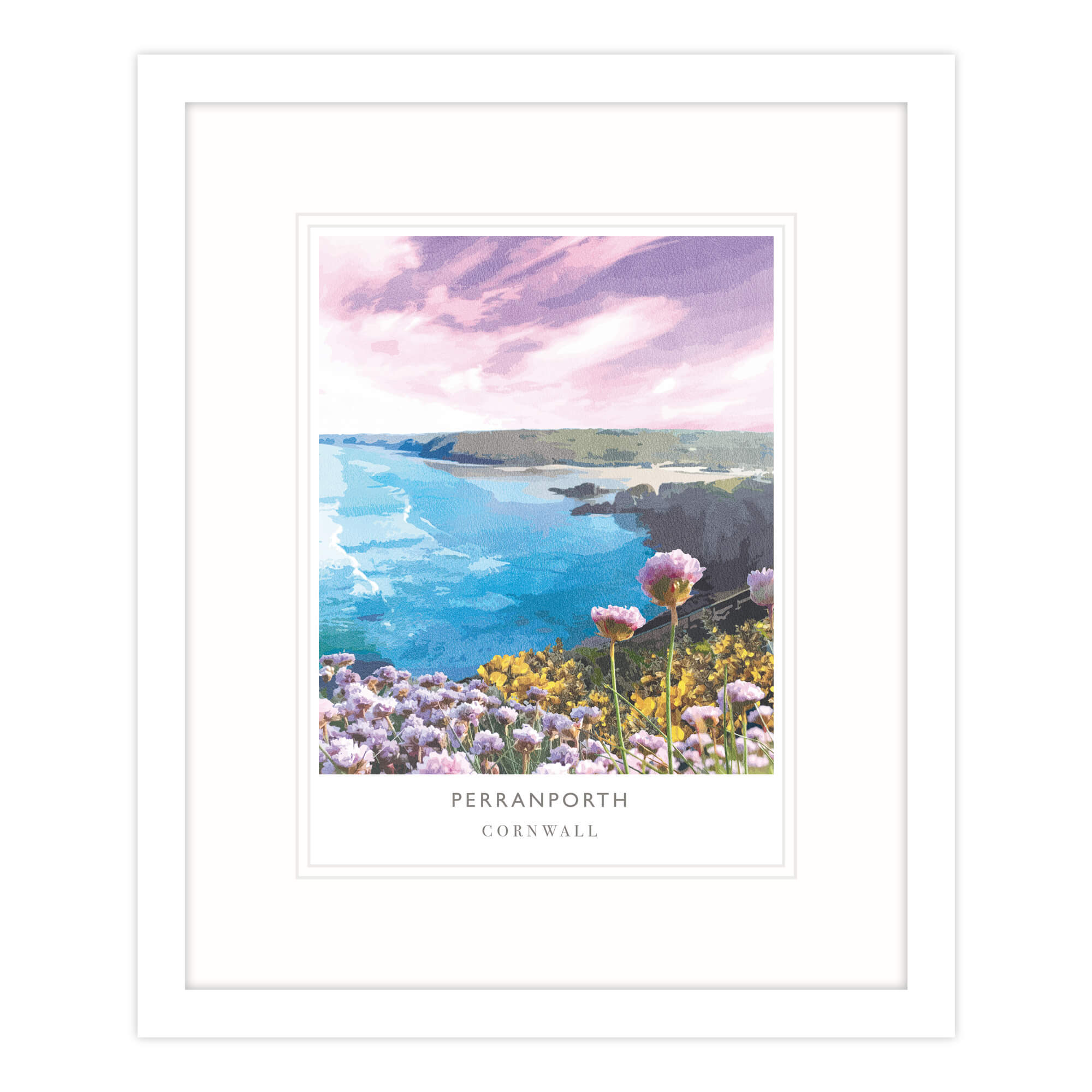 Perranporth Coastal Travel Framed Print