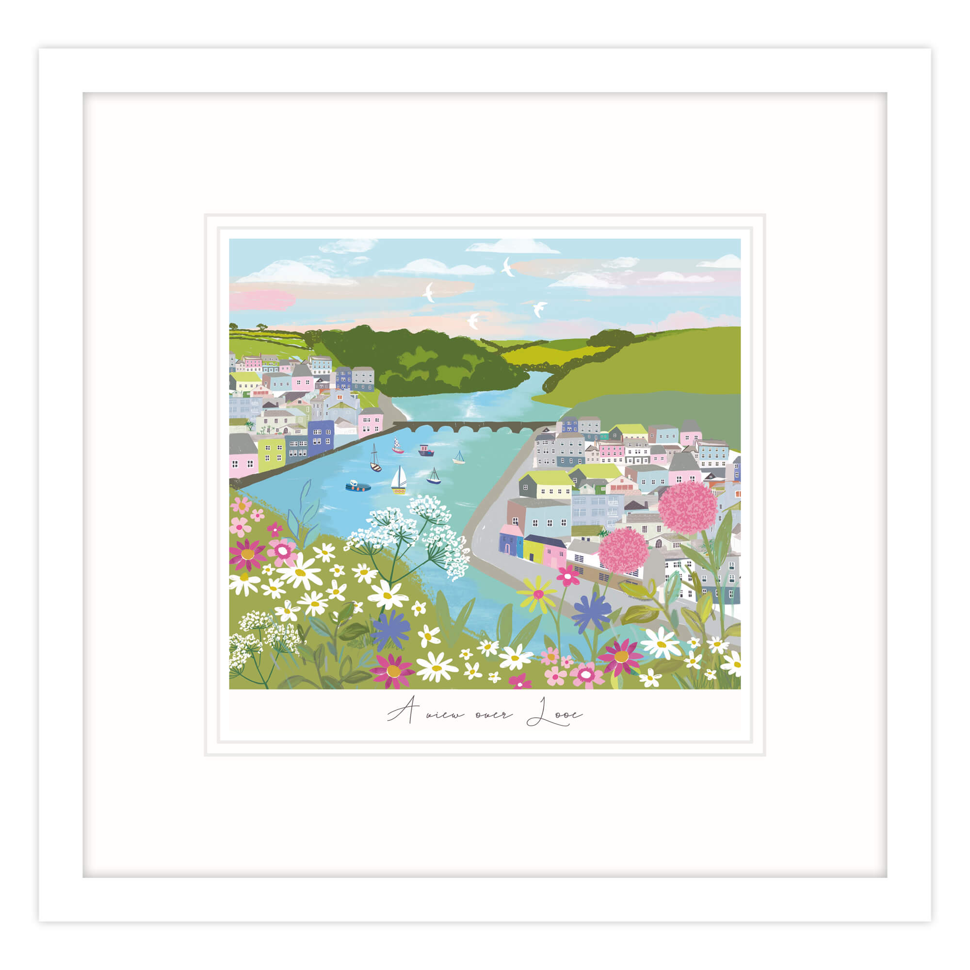 A View Over Looe Framed Print