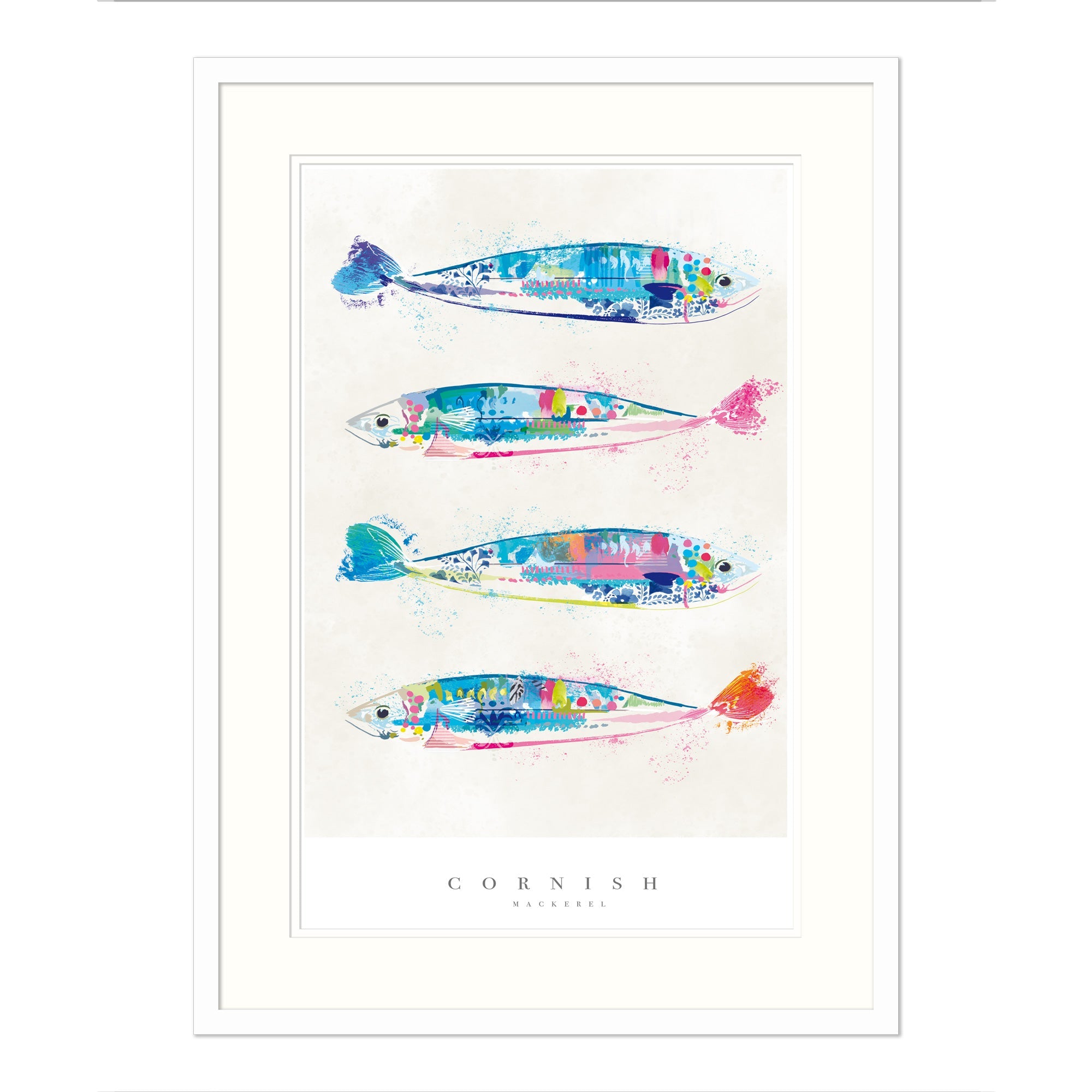 Cornish Mackerel Medium Framed Print