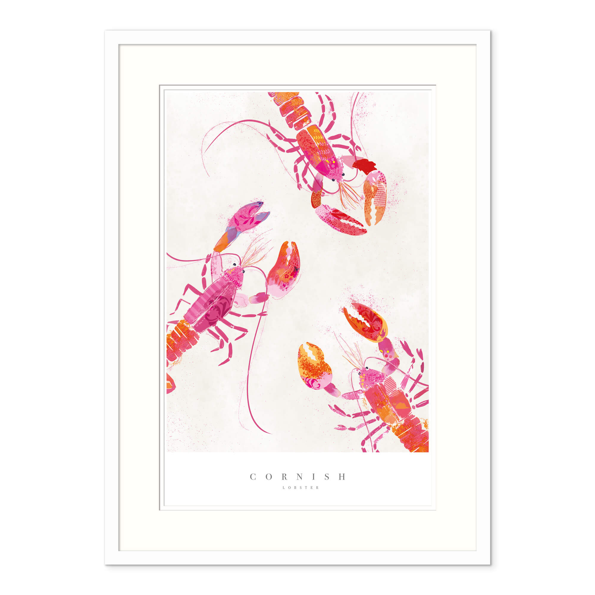 Cornish Lobsters Large Framed Print
