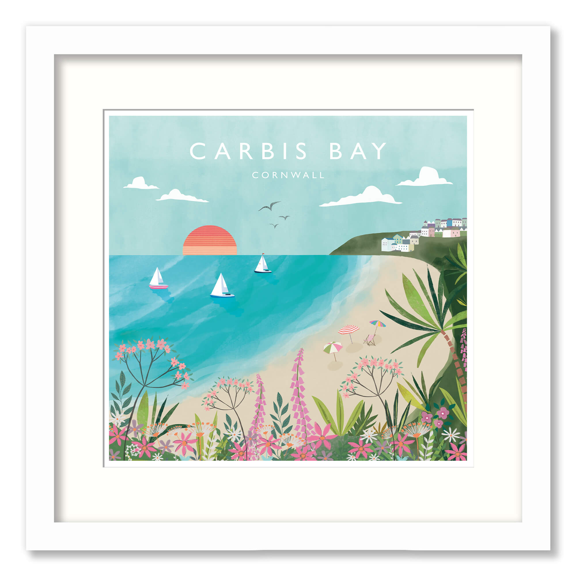 Carbis Bay Small Framed Print