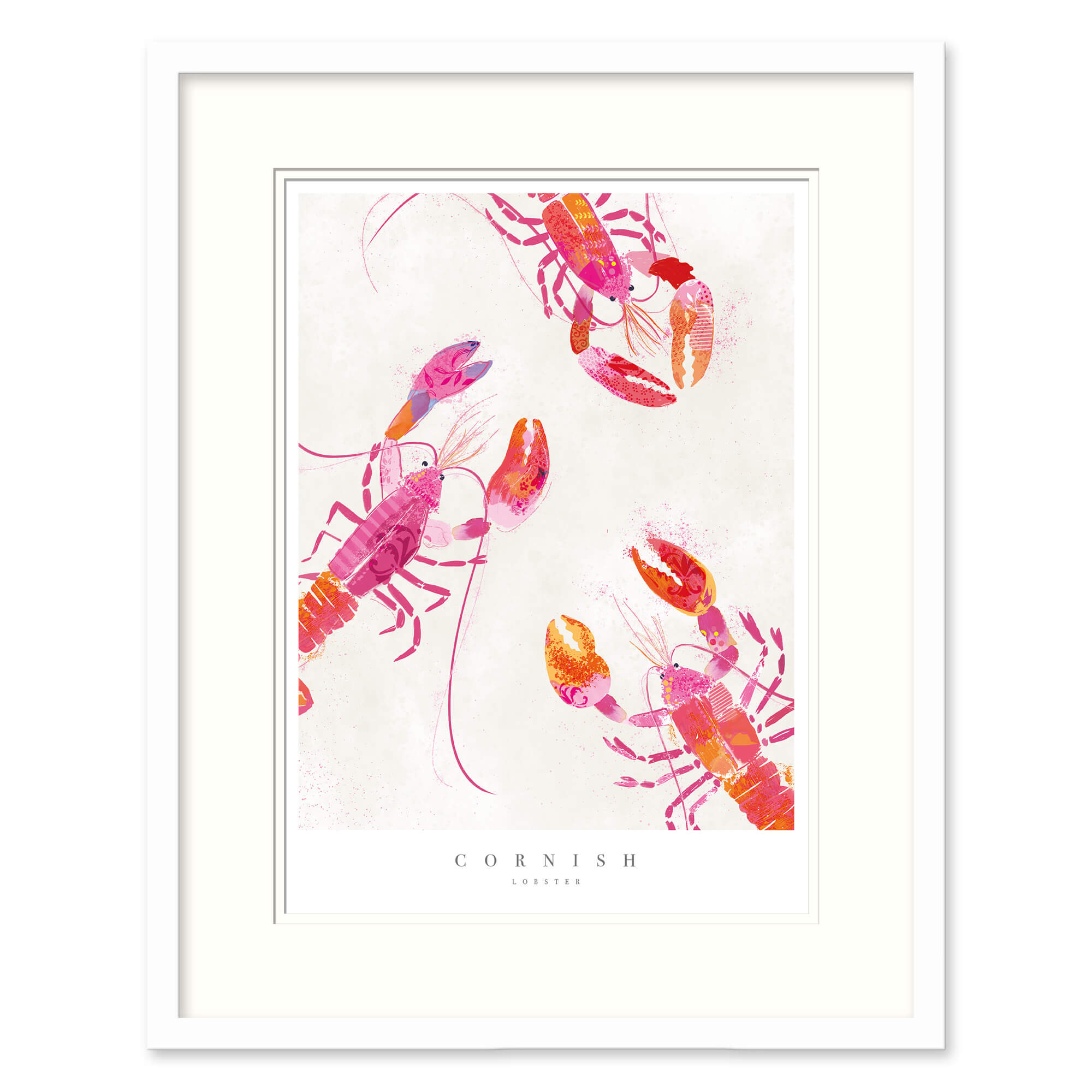 Cornish Lobsters Small Framed Print