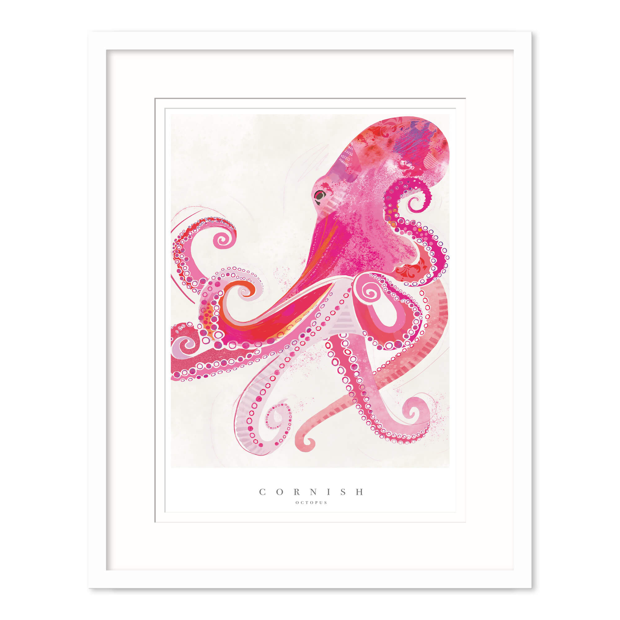 Cornish Octopus Medium Framed Print